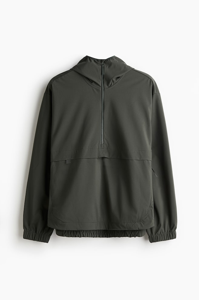 Wasserabweisender Softshell-Anorak in Regular Fit - Dunkles Mattgrün - 1