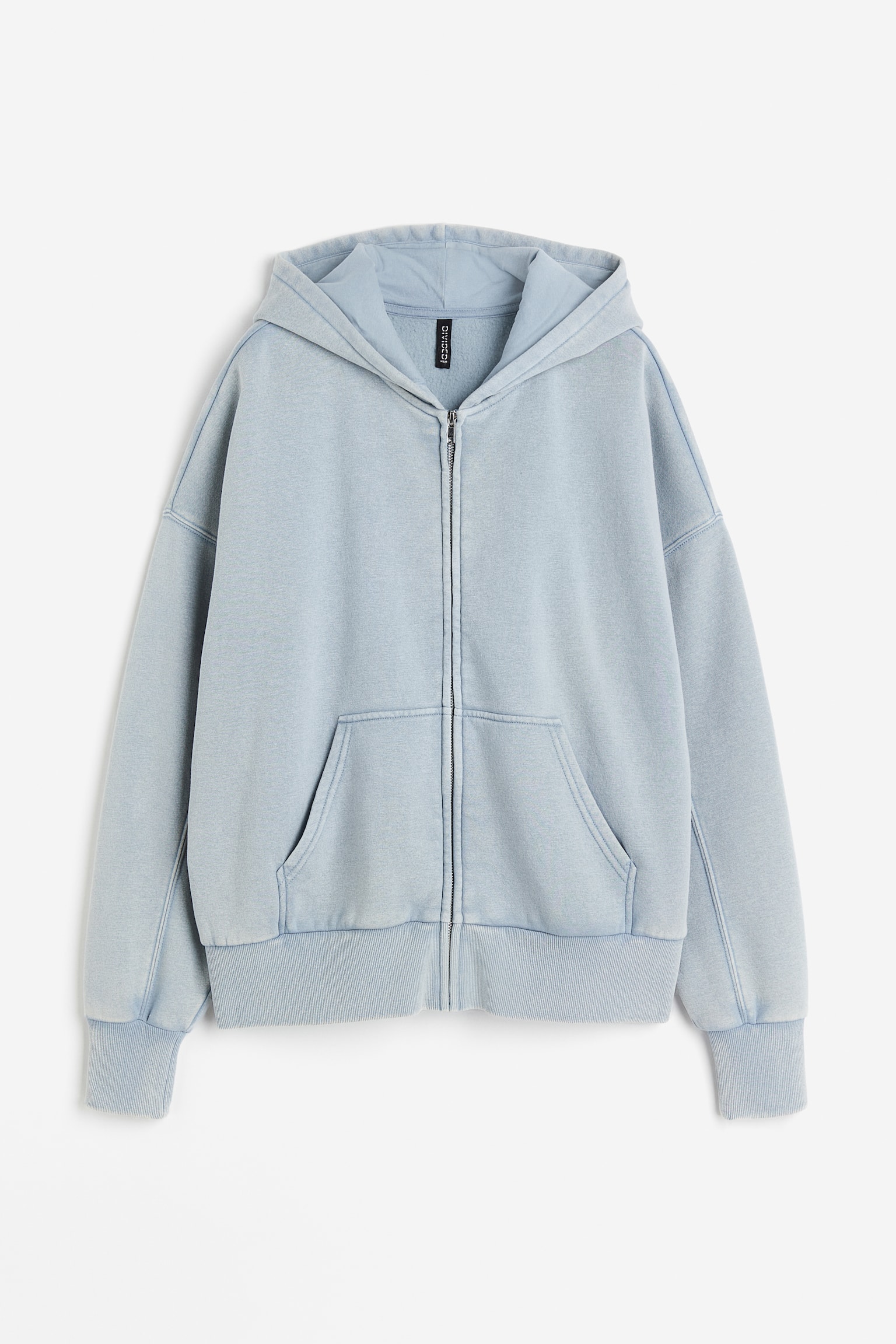 Oversized Zip Up Hoodie - Light blue/Washed/Light beige/Grey/Dark brown/Bright blue/Cream/Black - 2