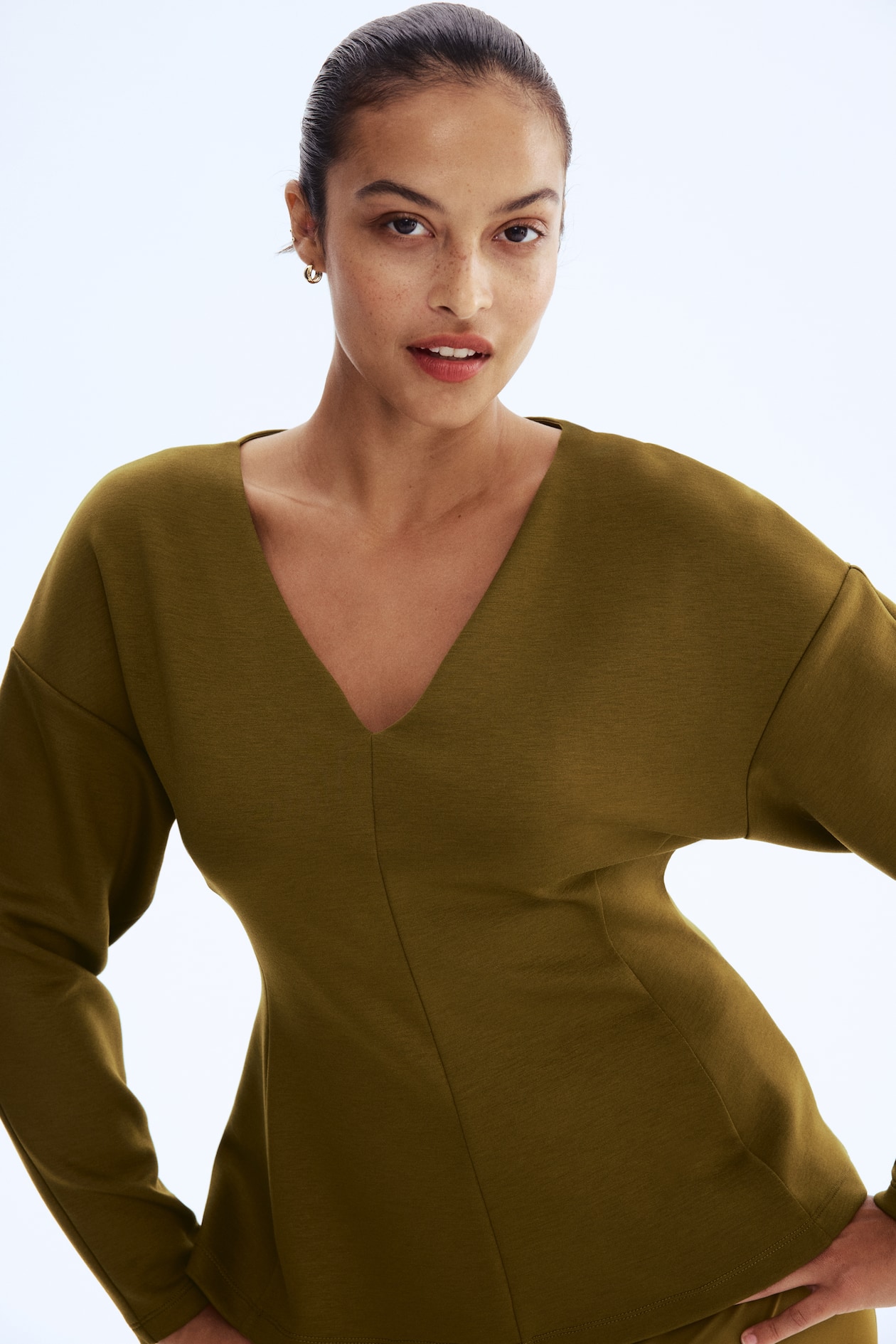 Defined-Waist Scuba Top - image 5