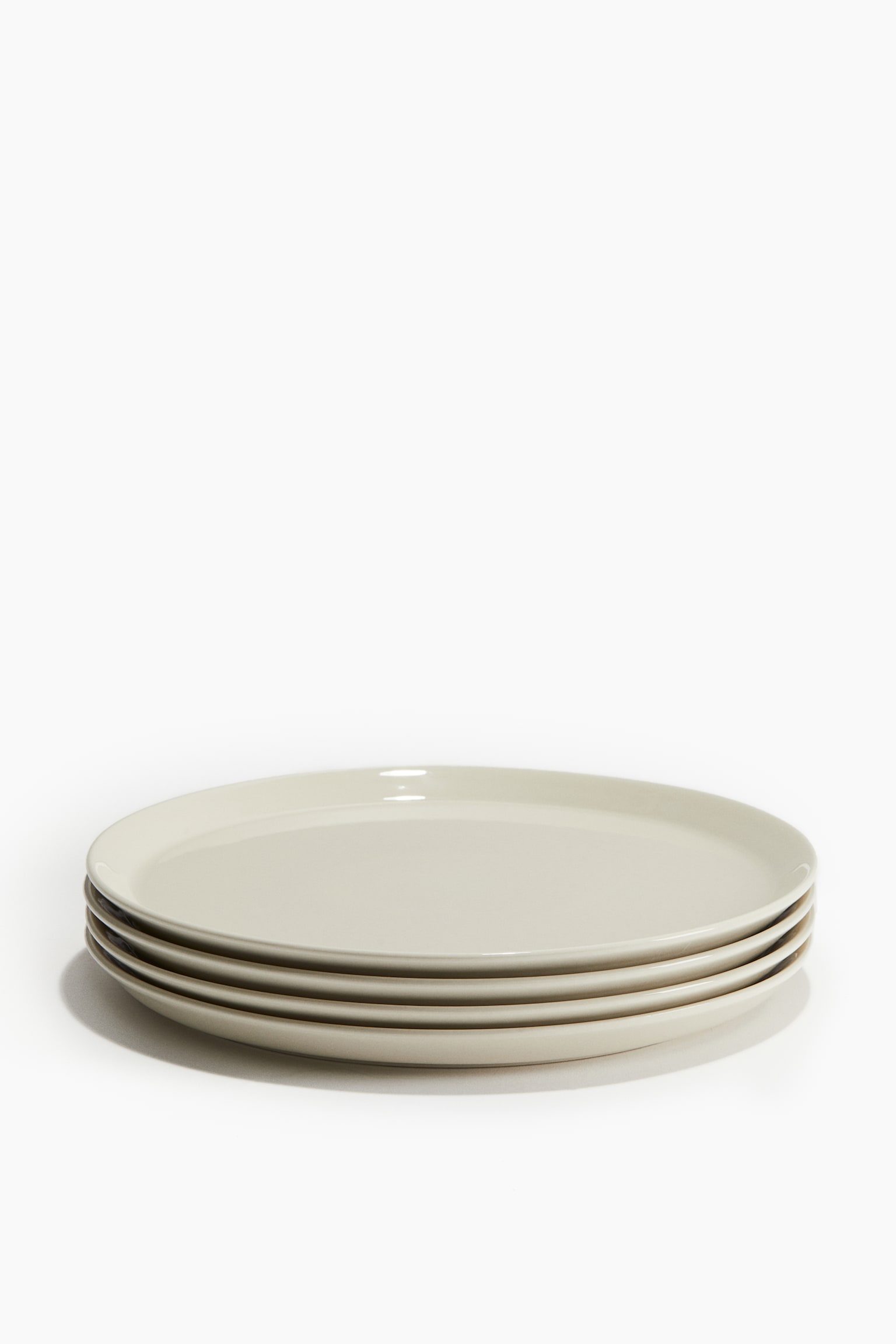 4-pack stoneware dinner plates - White