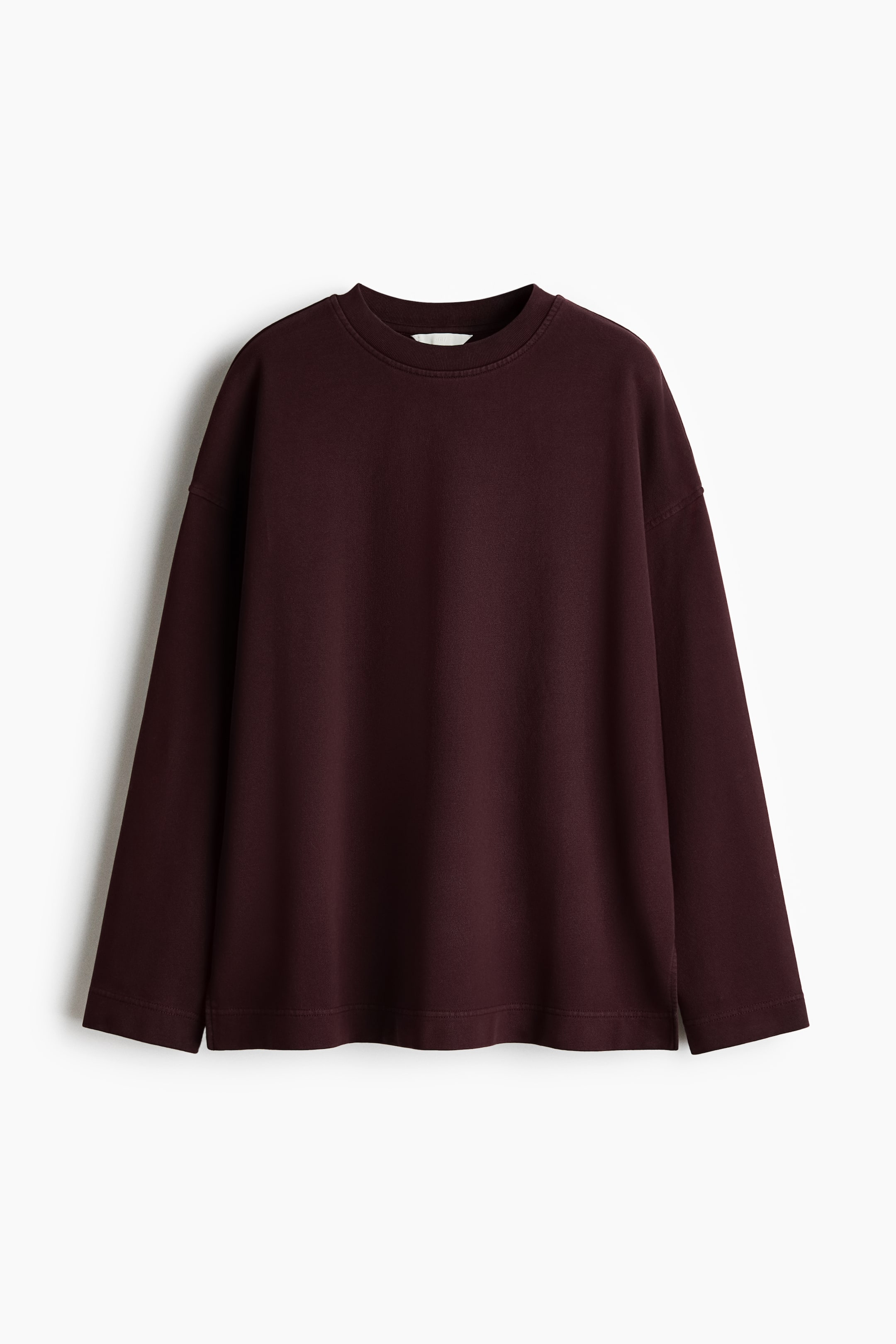 View larger image: Washed-look sweatshirt - Dark burgundy - Ladies | H&M 1