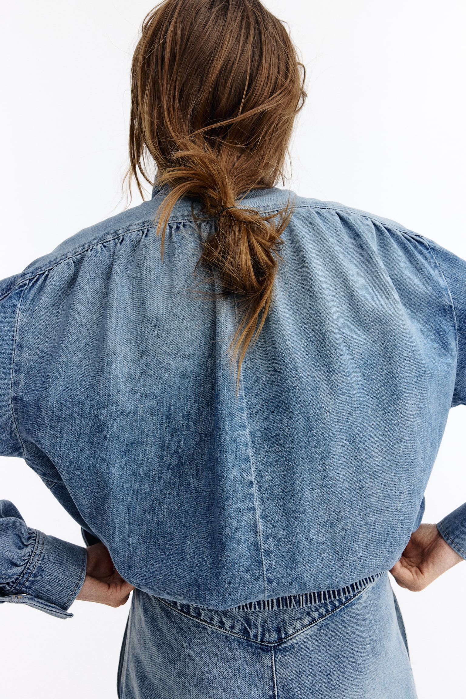 Oversized denim jacket - Denim blue - 7