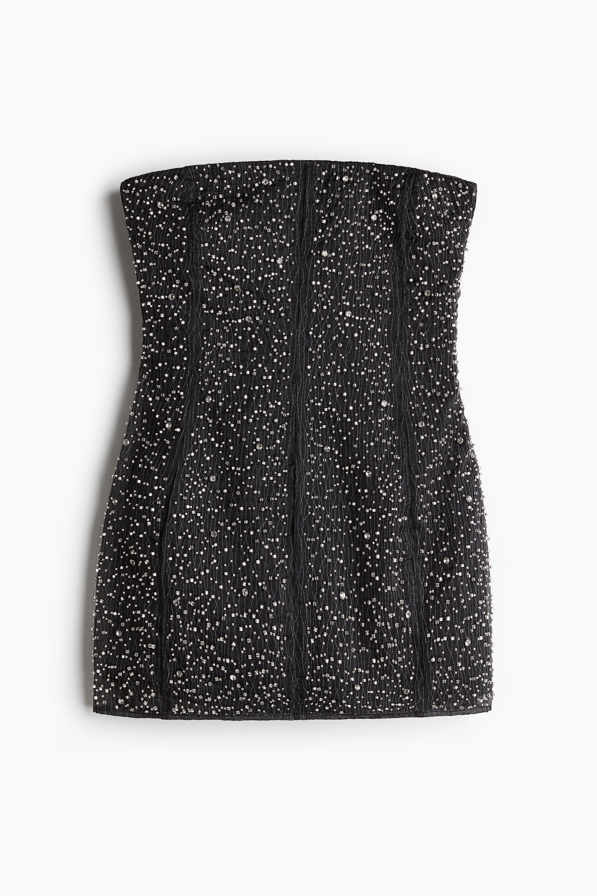 Signore - Nero/argentato Top a fascia decorato - Size: 36  - H&M