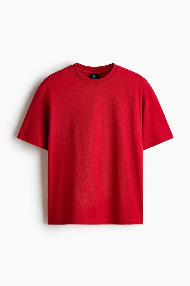 Relaxed Fit T-shirt - Red/Black/Navy blue/Striped/White/Blue/Light purple/Dark grey/Light blue/Burgundy/Brown/Orange/Teal/Striped/Dark teal/Khaki green/Beige/Dark plum purple/Forest green/Brown/Dark brown - 1
