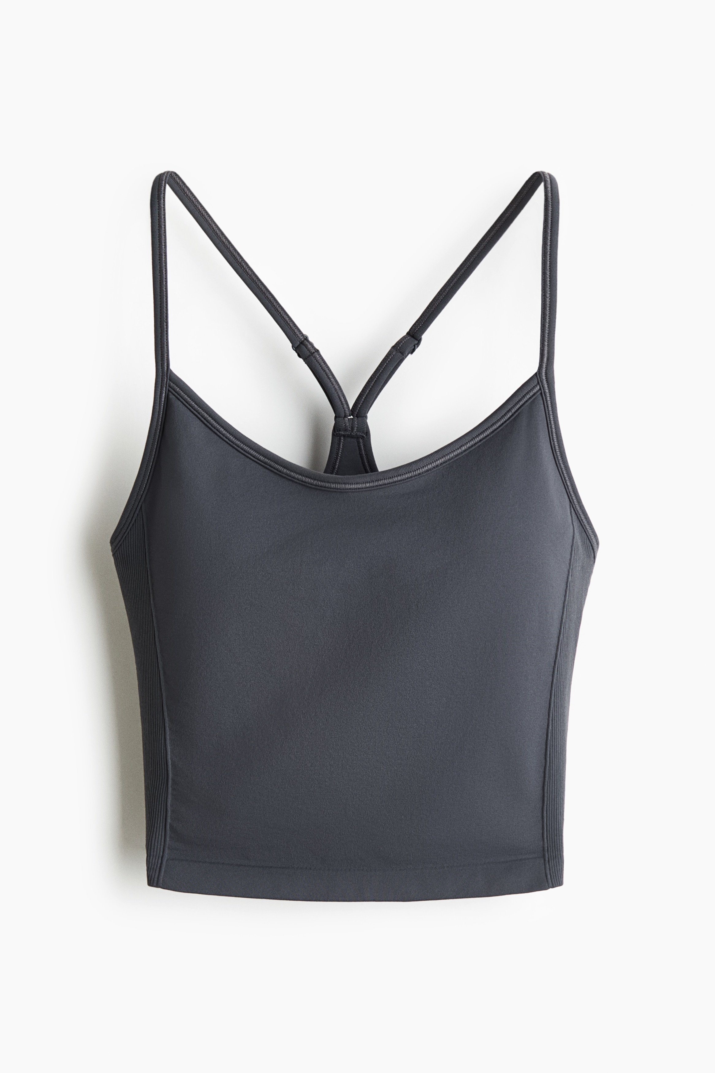 H & M - Seamless Sporttop mit DryMove - Grau - Sportswear