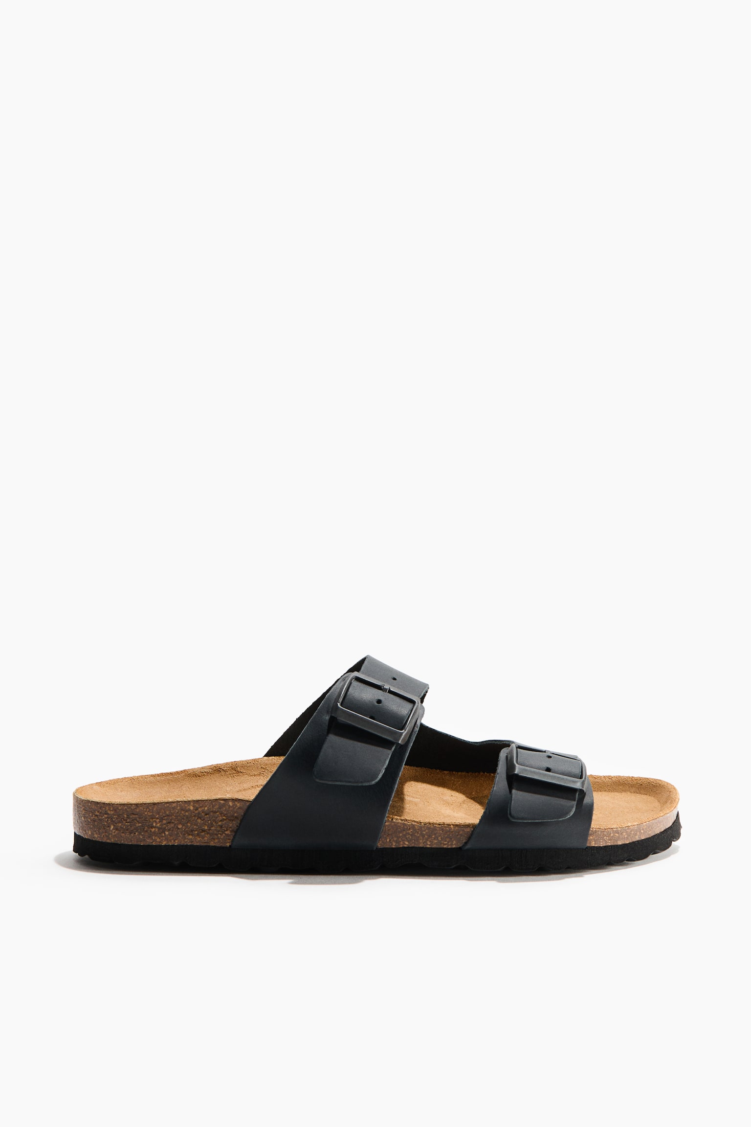 Leather sandals - Black/Khaki green/Dark brown - 3