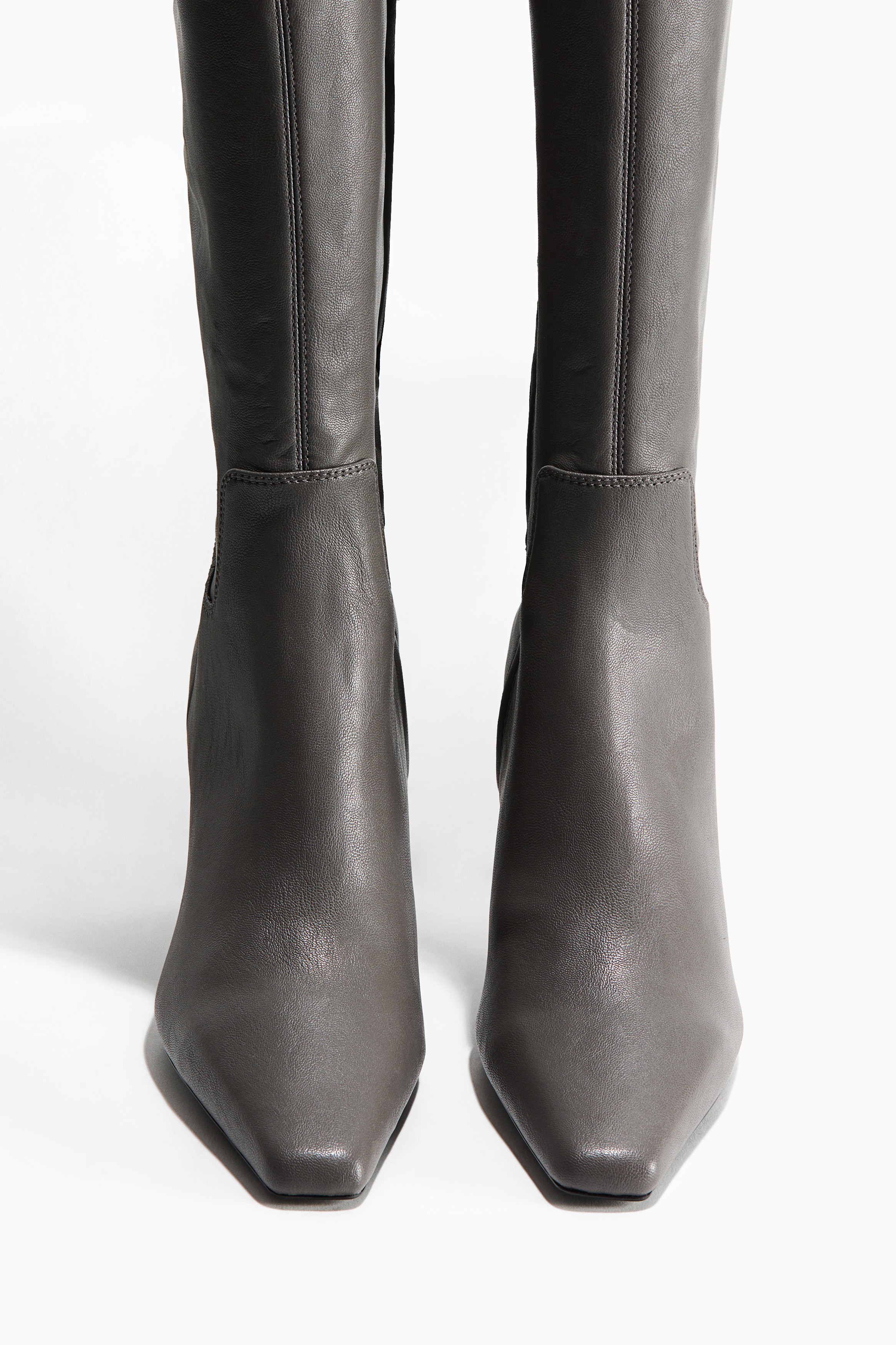 Thigh-high sock boots - Dark grey