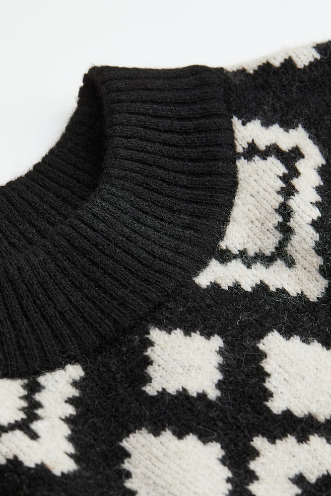 MAMA Jacquard-knit jumper - Black/Patterned/Red/Patterned - 2