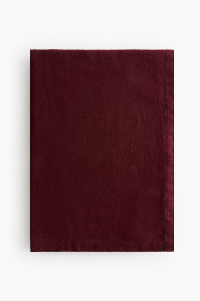 Linen-blend tablecloth - Burgundy/Beige/Dusty blue/White/Mole - 1