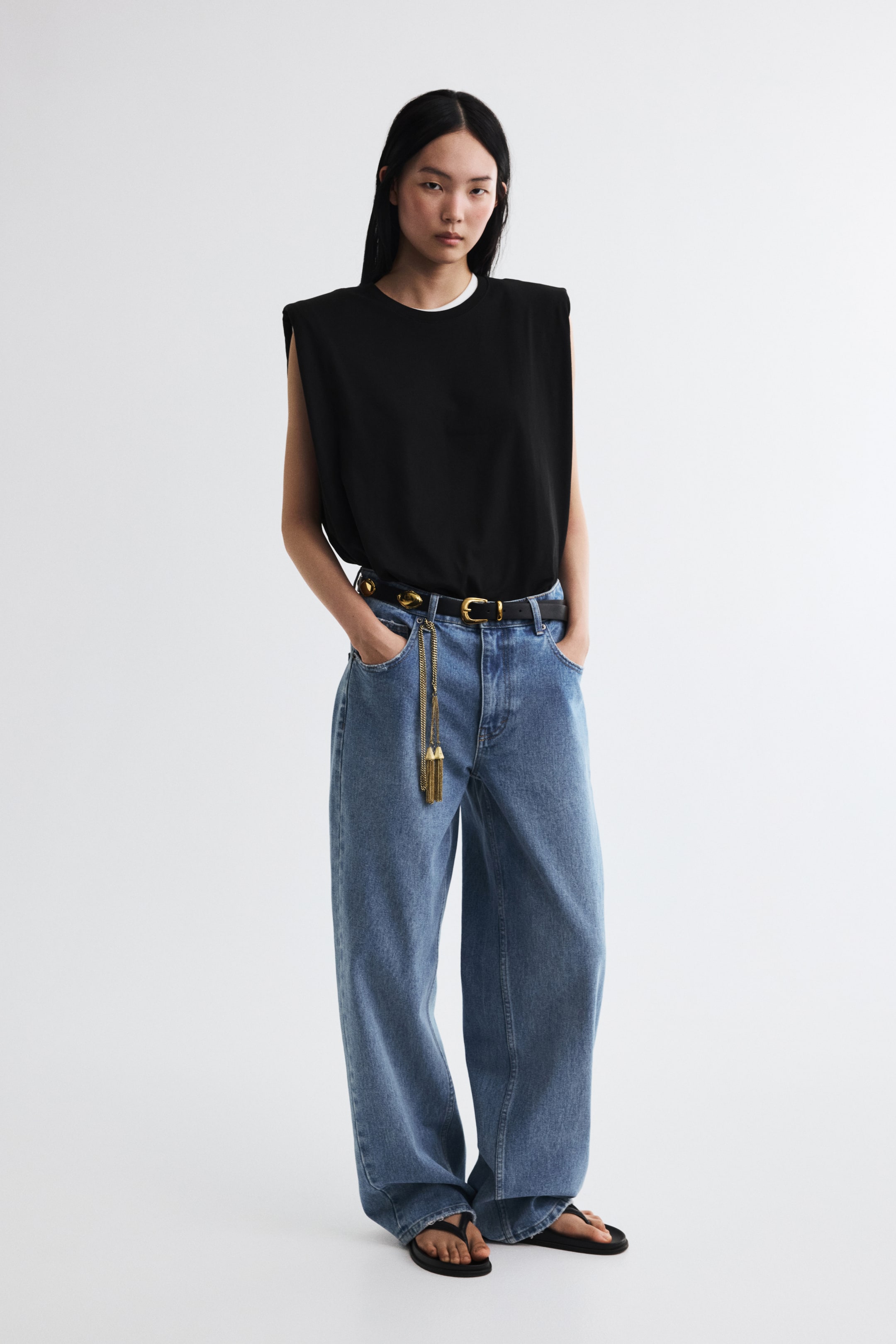 Tank Top with Shoulder Pads