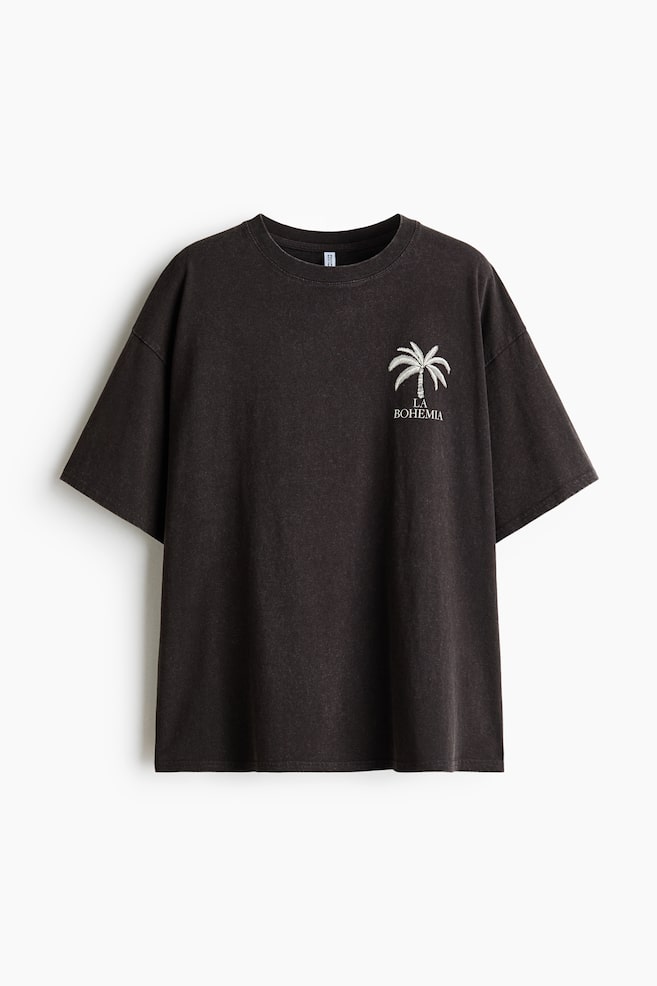 Oversized Printed T-Shirt - Dark gray/palm tree/Gray melange/striped/Blue/Vitamin Sea/Light turquoise/Del Mare/Dark brown/sun/Light yellow/Vacanze/White/palm trees/Light green/The Perfect Matcha/Pale yellow/The New Issue/Cream/Ocean Soul/Cream/seashells/Light turquoise/sardines/Dark brown/Bahía Feliz/Dark turquoise/Palo Alto - 1