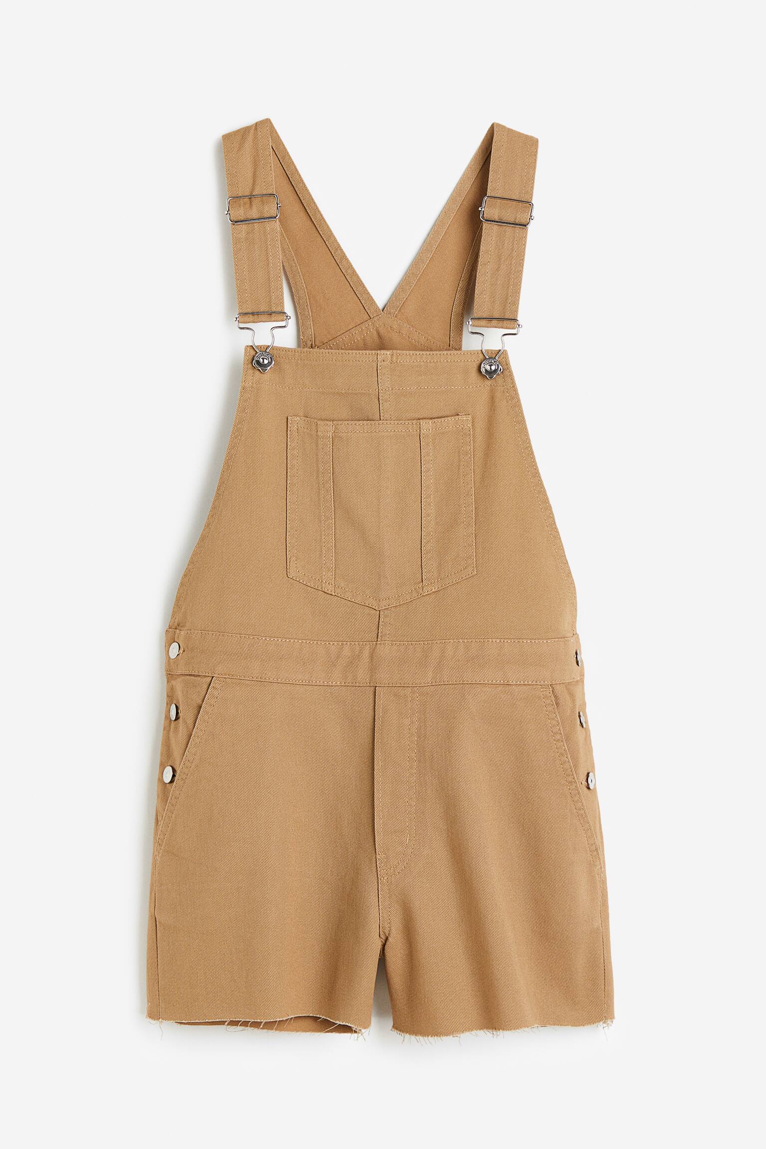 Overol de shorts - Beige oscuro/Azul denim/Negro