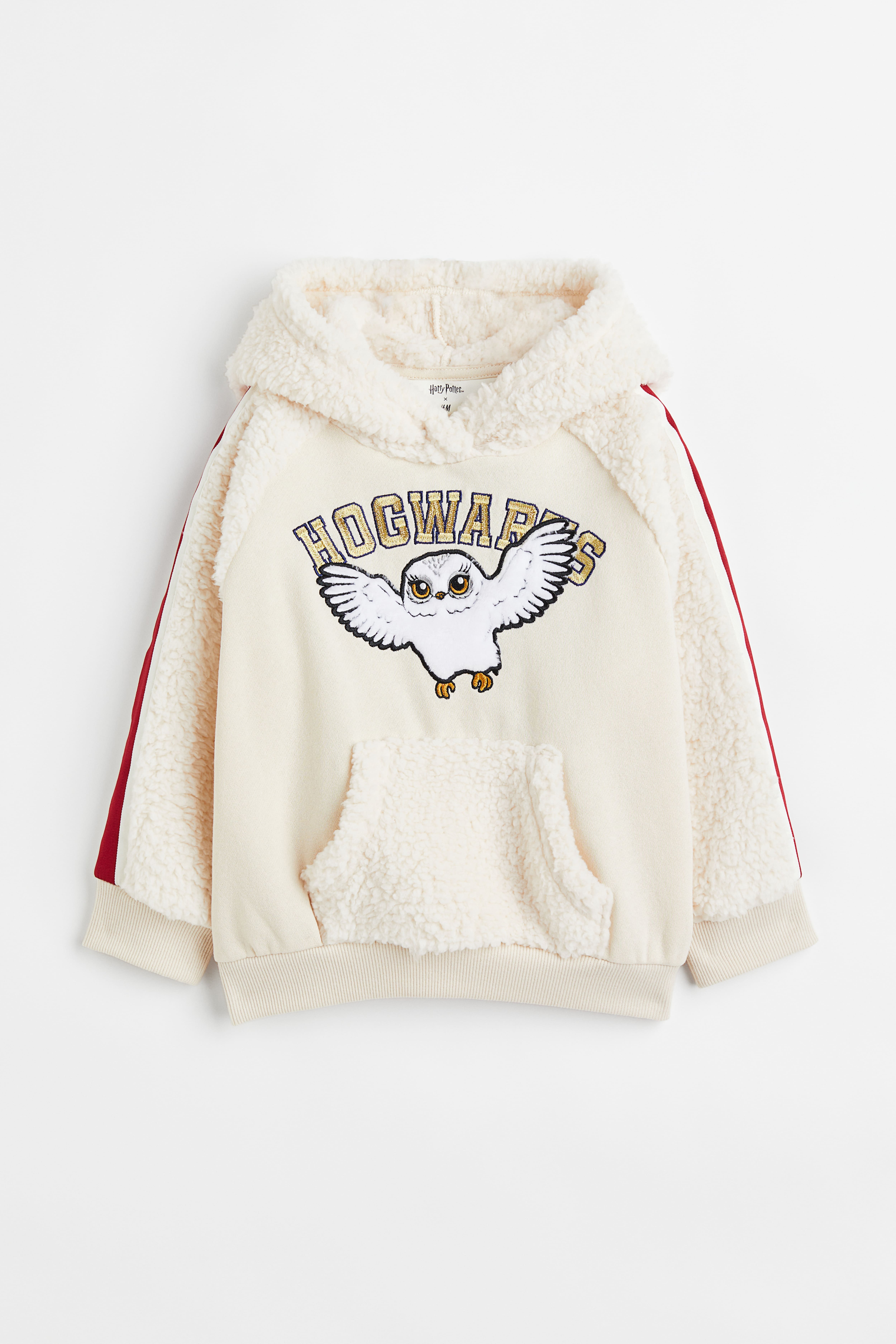 Embroidered teddy hoodie