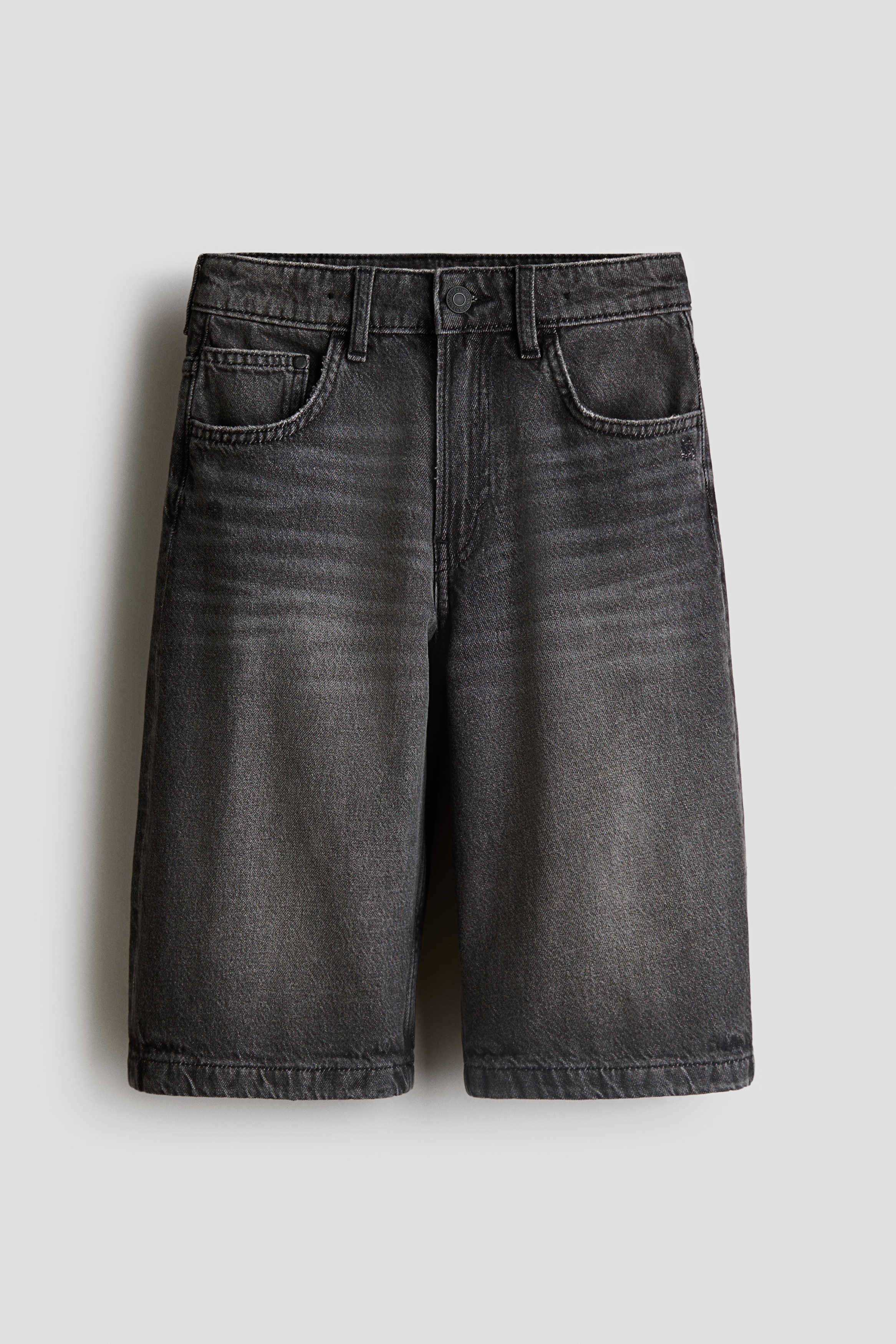 H & M - Denimshorts in Baggy Fit - Schwarz - Kinder