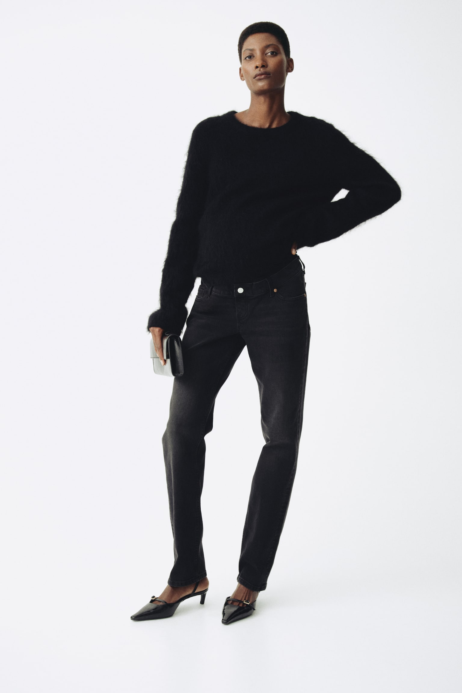 MAMA Slim Straight High Jeans - Dark denim grey/Dark denim blue - 2