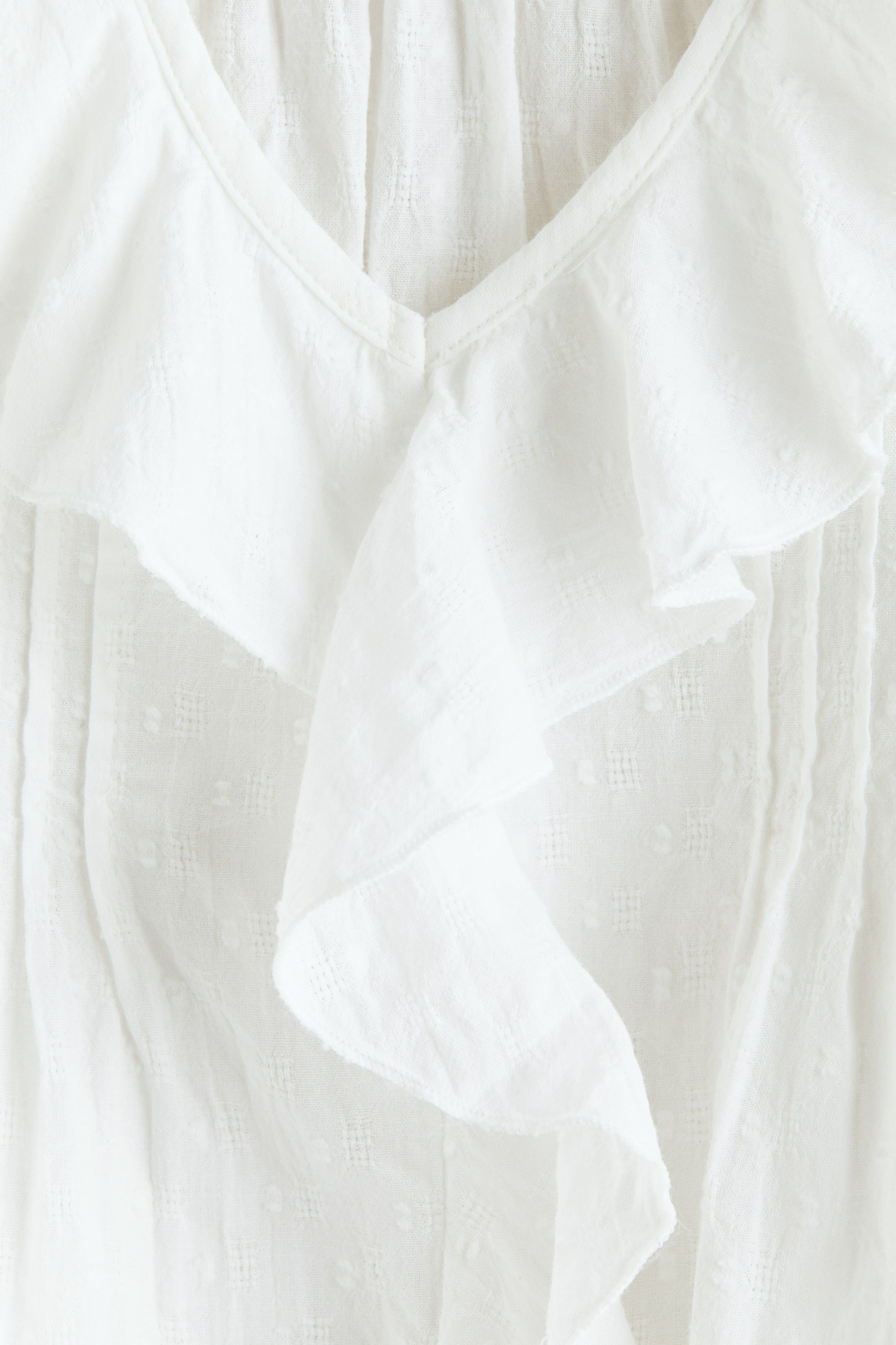Детские блузки H&M Flounce-Trimmed Plumeti Blouse — фото 2