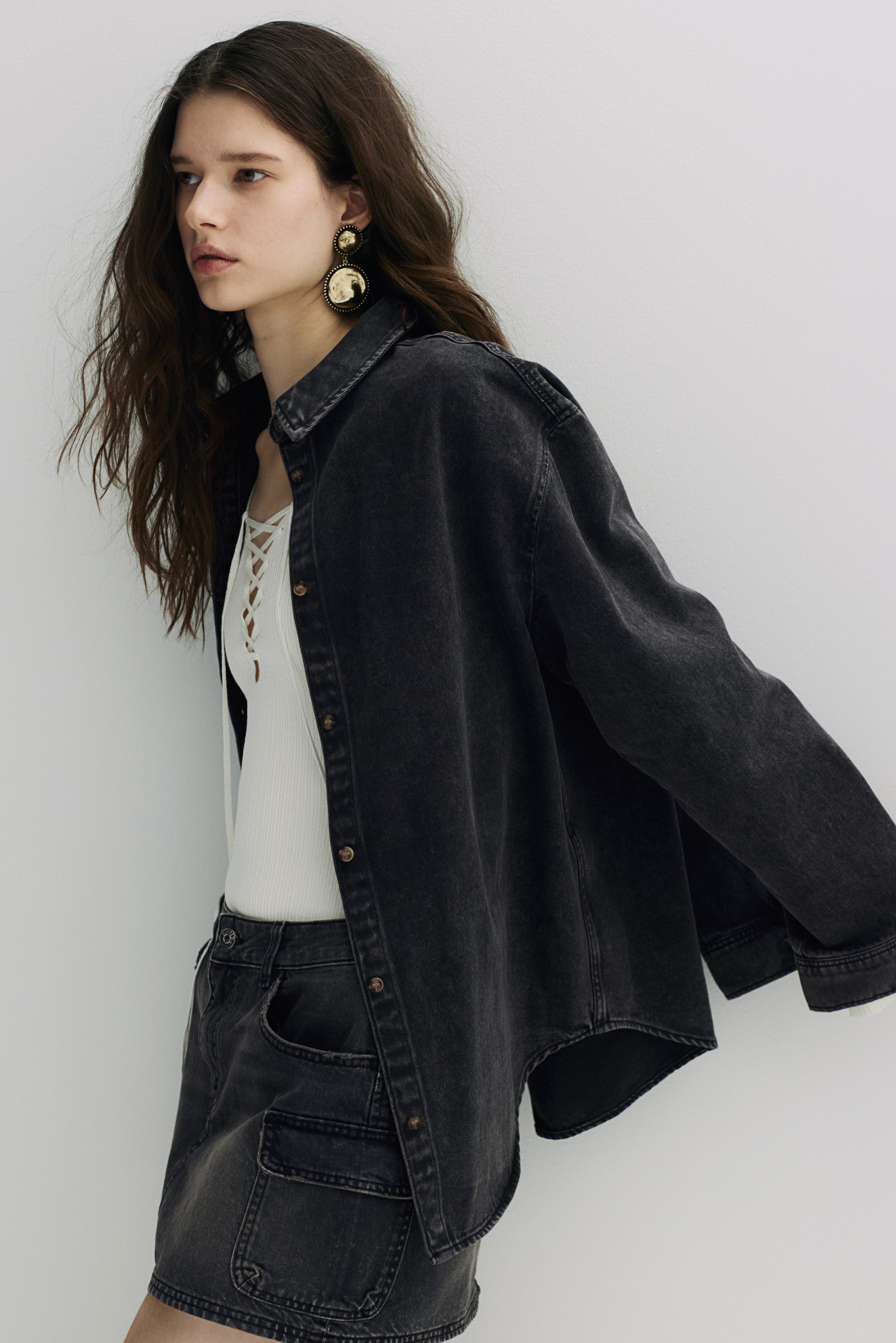 Oversized Denim Shirt