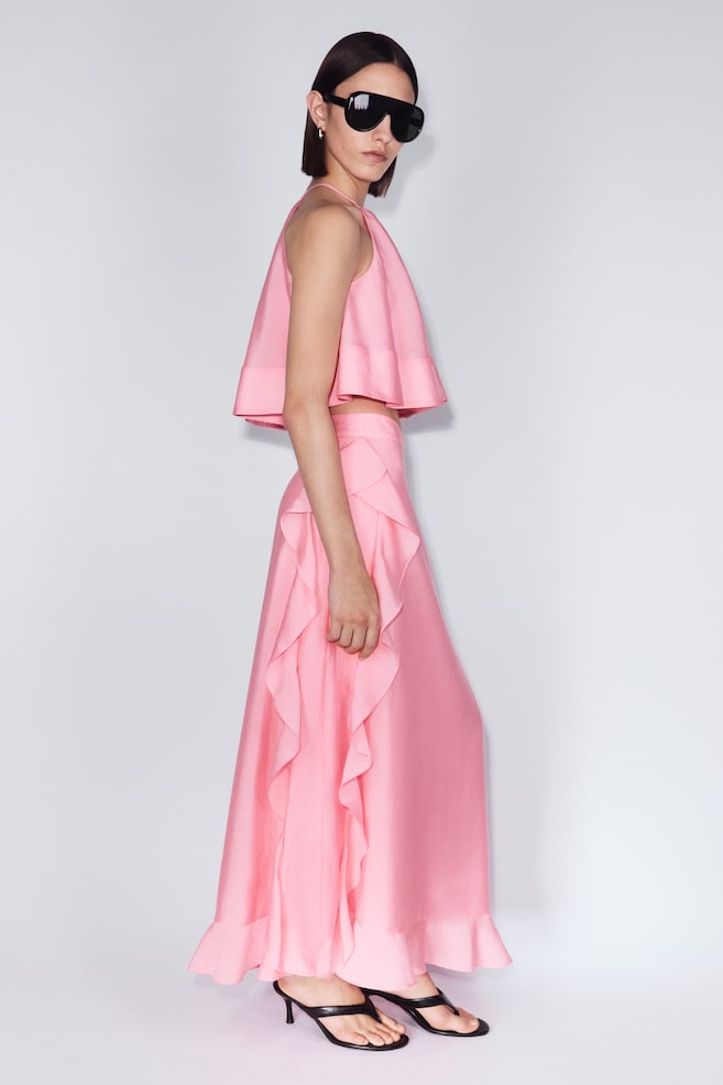 Oversized A-Line Top-Pink - 7
