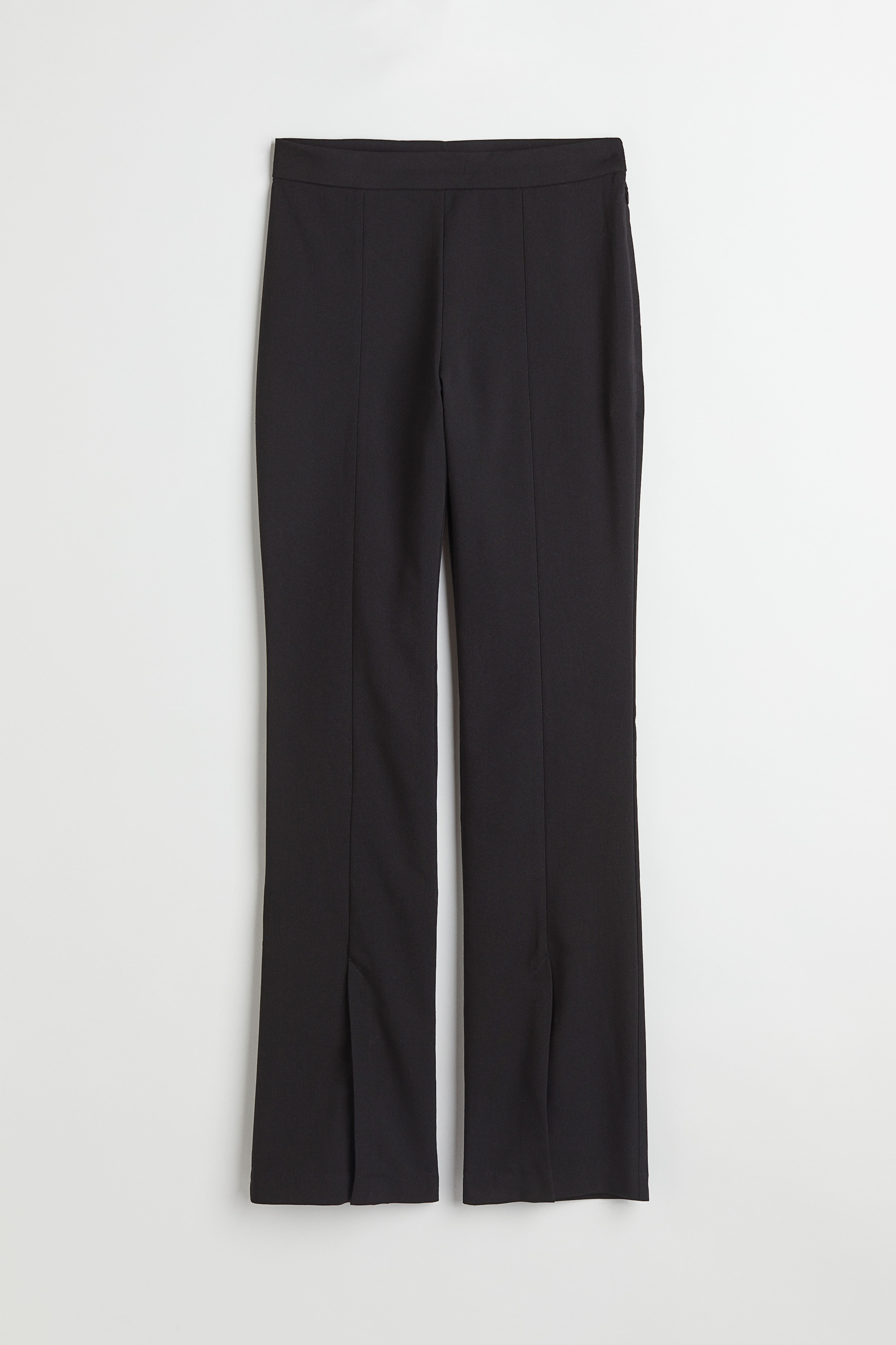 Slit-hem Flared Pants - Black - Ladies | H&M US