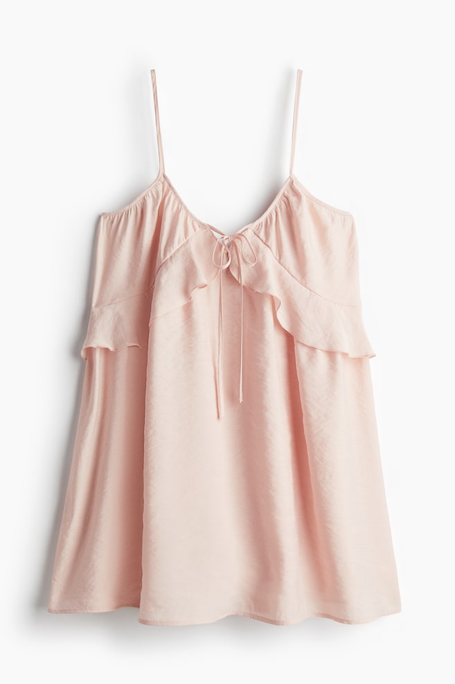 Robe volantée en modal mélangé - Rose clair - 1