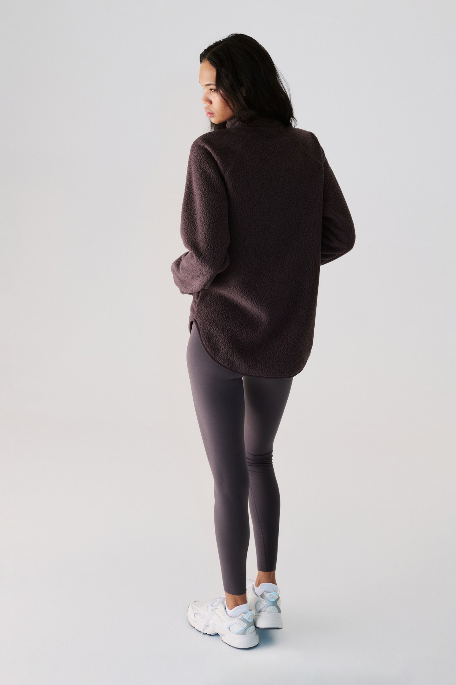 Спортивна куртка з плюшу - Трюфельно-сірий/Античний рожевий/Світло-бежевий - 4