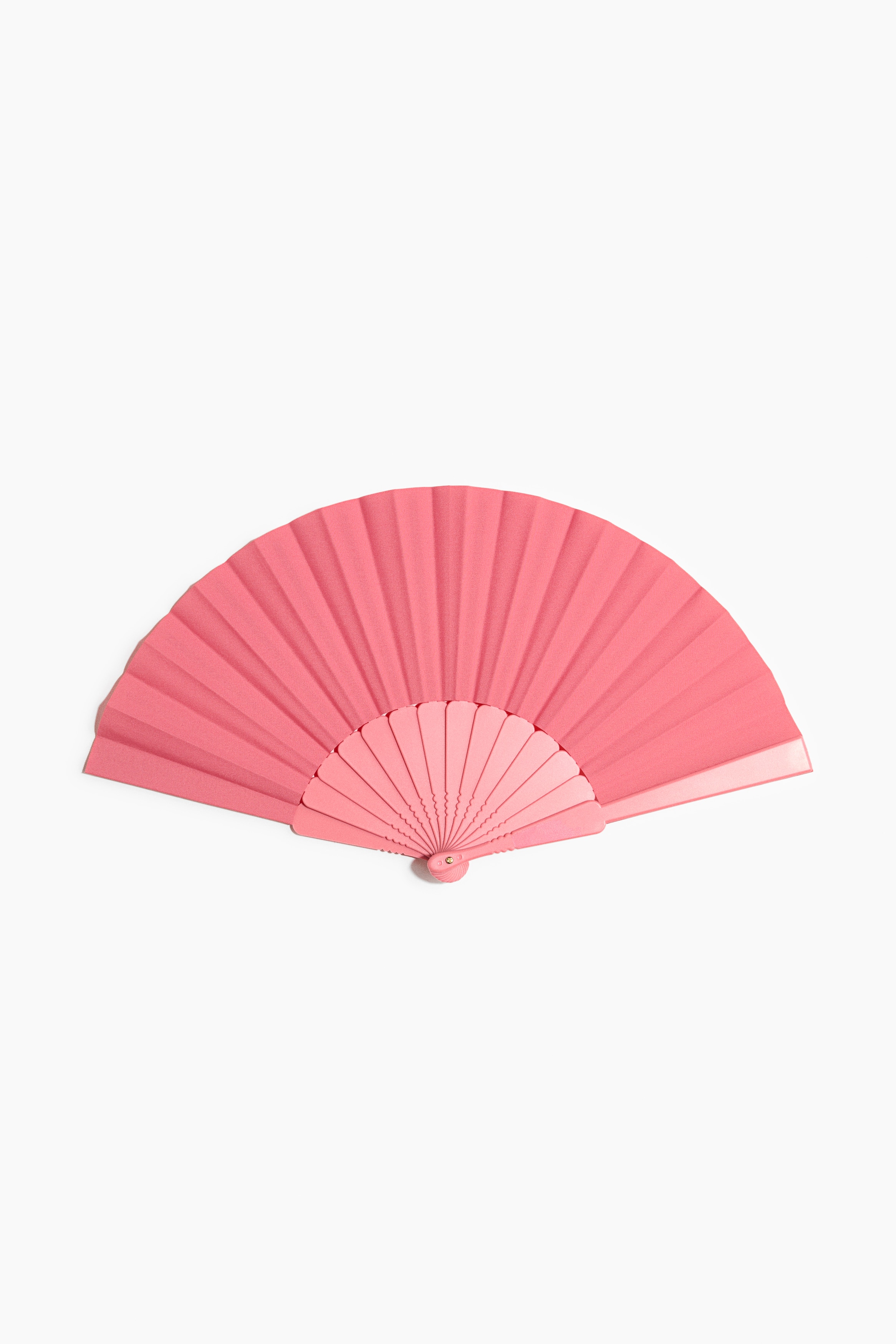 Folding fan - Pink/Dusty brown/Cream/Dark brown/Zebra print/Light pink/Blue