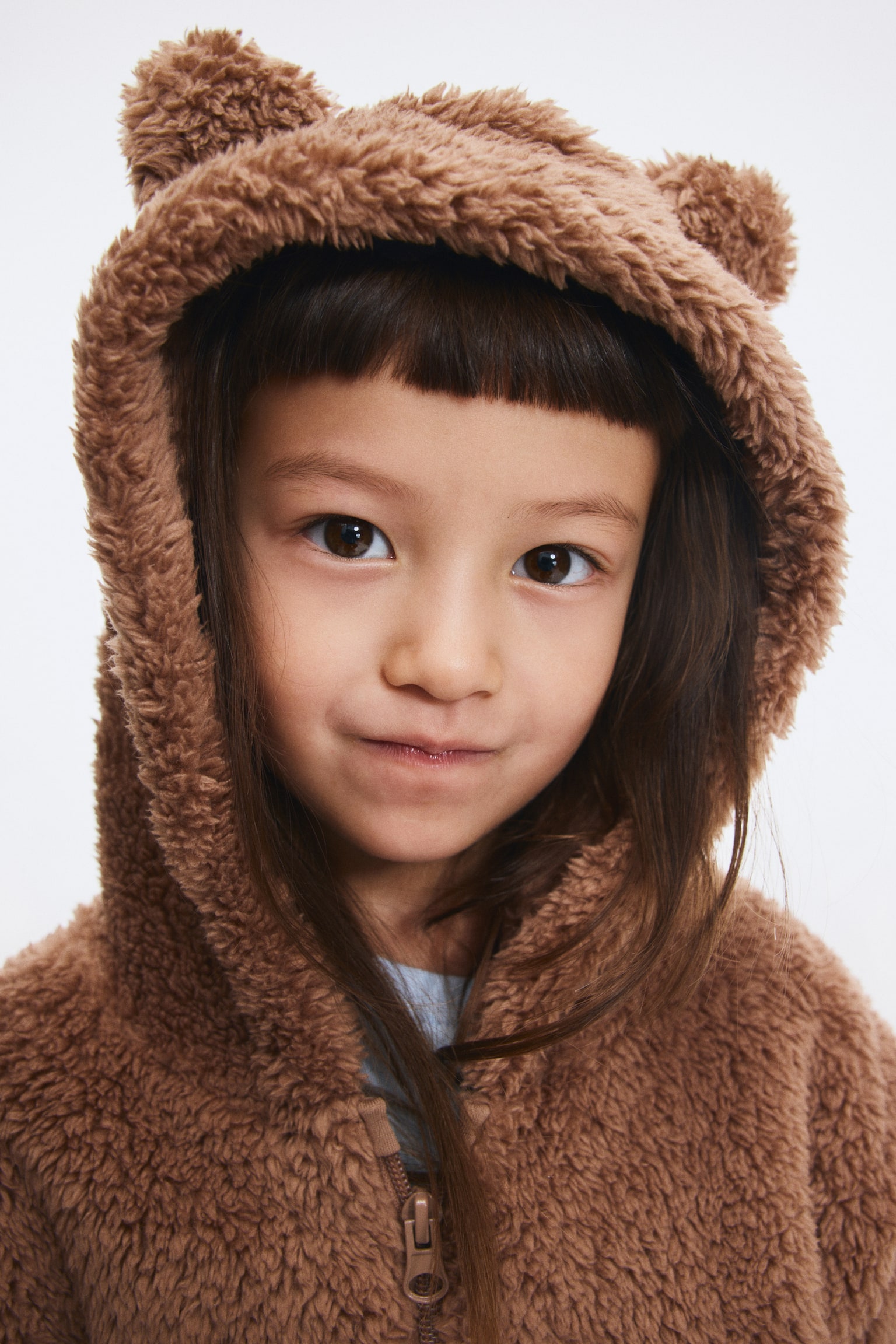 Детская куртка H&M Hooded Teddy Fleece, цвет: Коричневый — фото 3