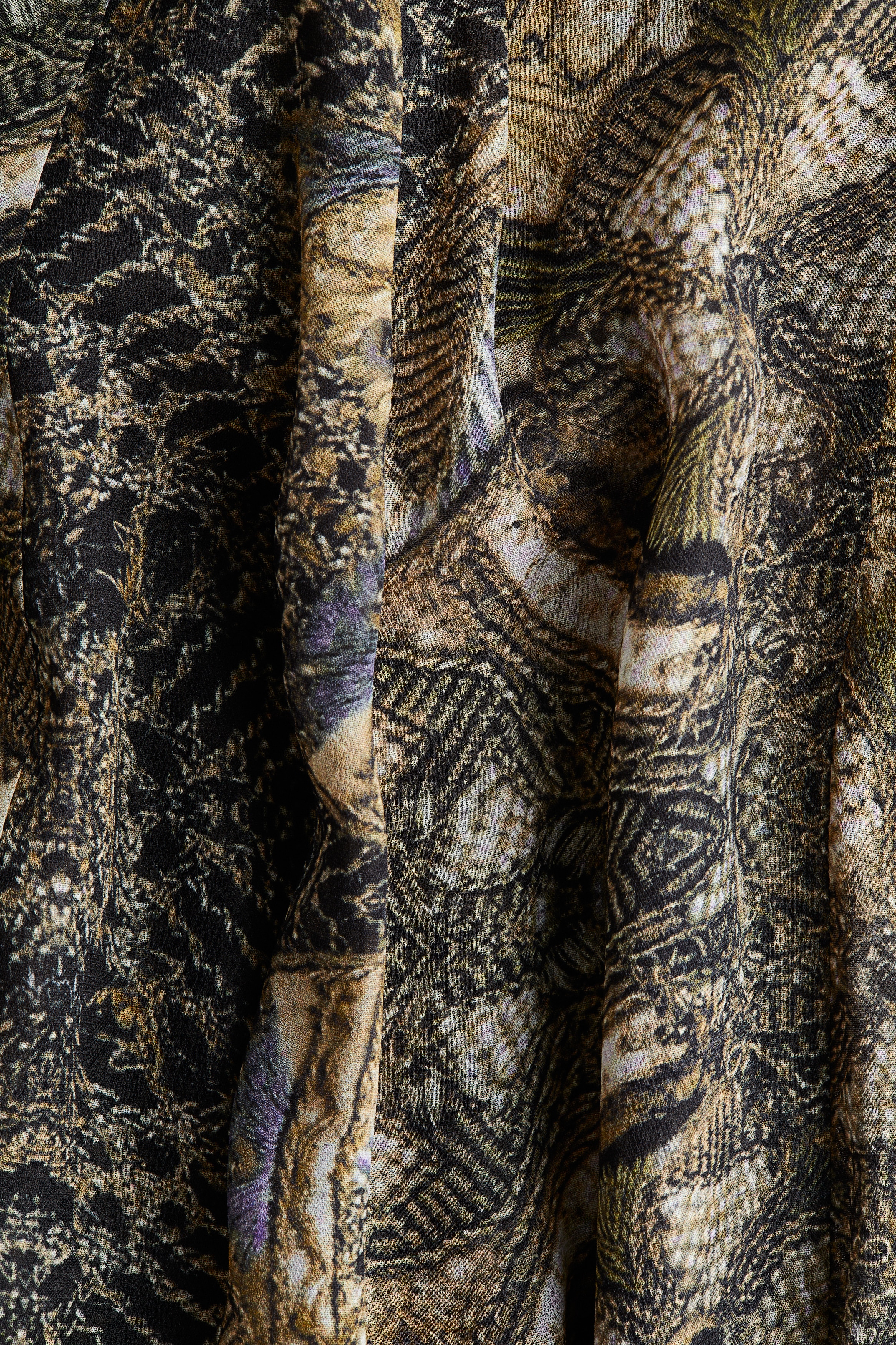 Godet-pleated skirt