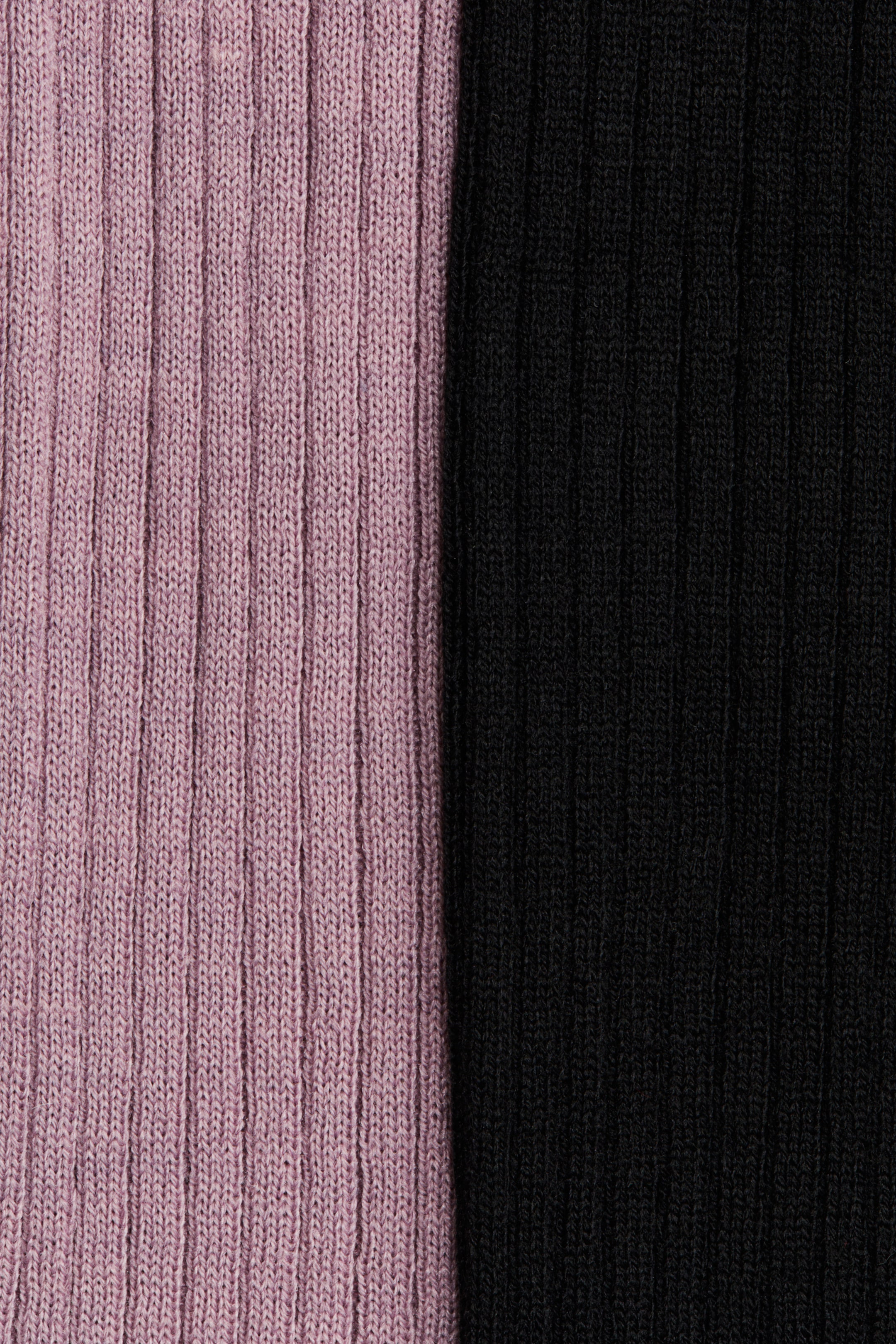 Ampliar la imagen: 2-pack Calentadores en tejido acanalado - Negro/Rosa claro - Kids | H&M MX 2