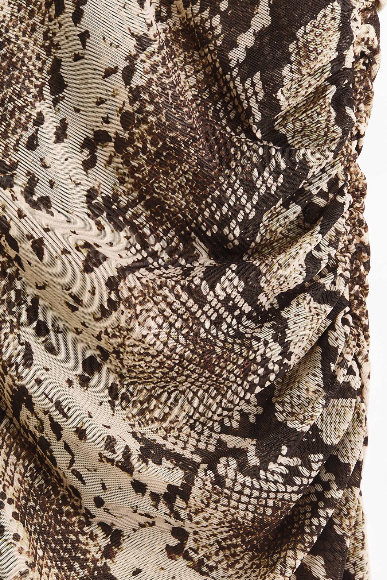 Snakeskin-Print Mesh Dress - image 3