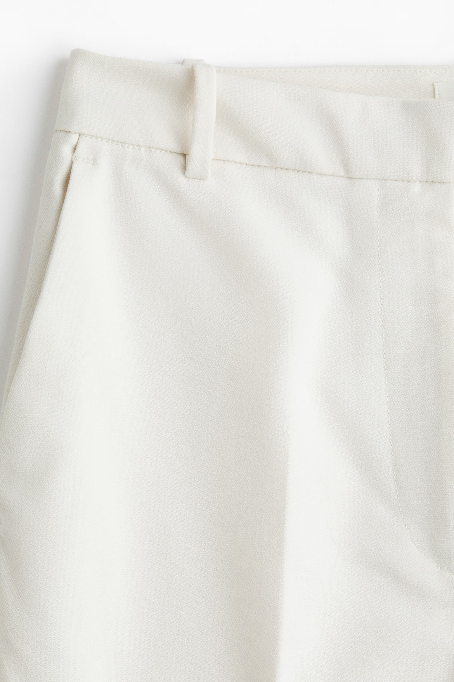 High-waisted tailored trousers - Cream/Brown - 4