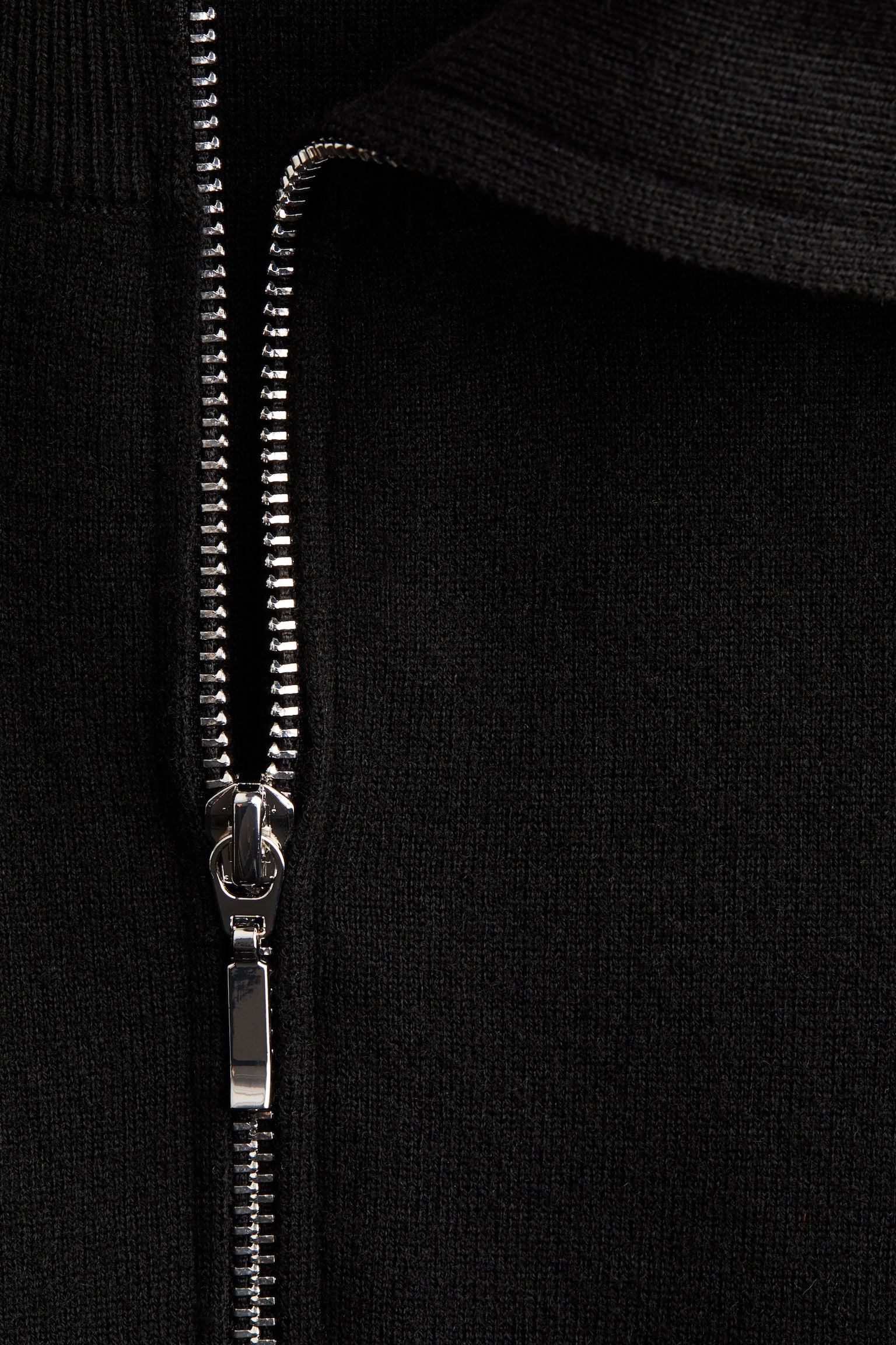 Женский свитер H&M Half-Zip Wool-Blend, цвет: Чёрный — фото 6