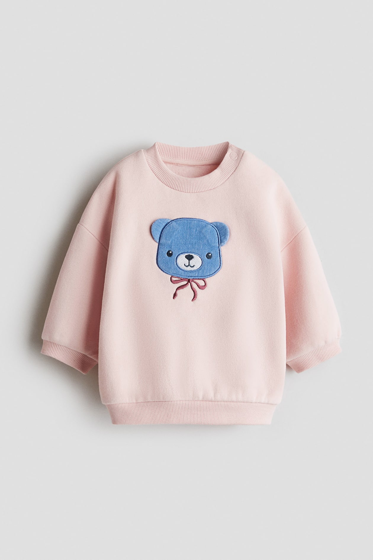 Sweatshirt com motivos - Rosa claro/Urso - CRIANÇA | H&M PT
