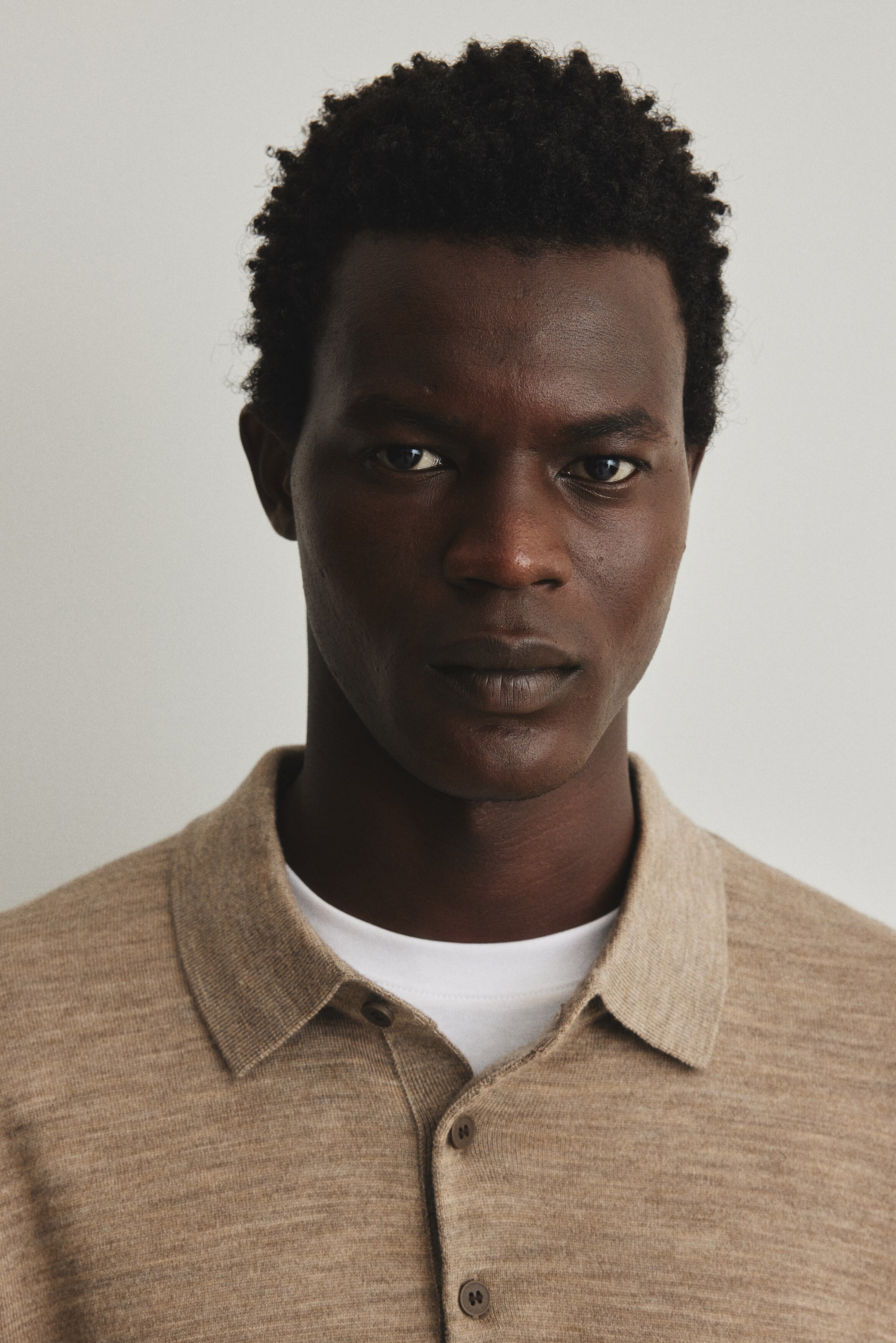 Regular Fit Merino wool polo shirt
