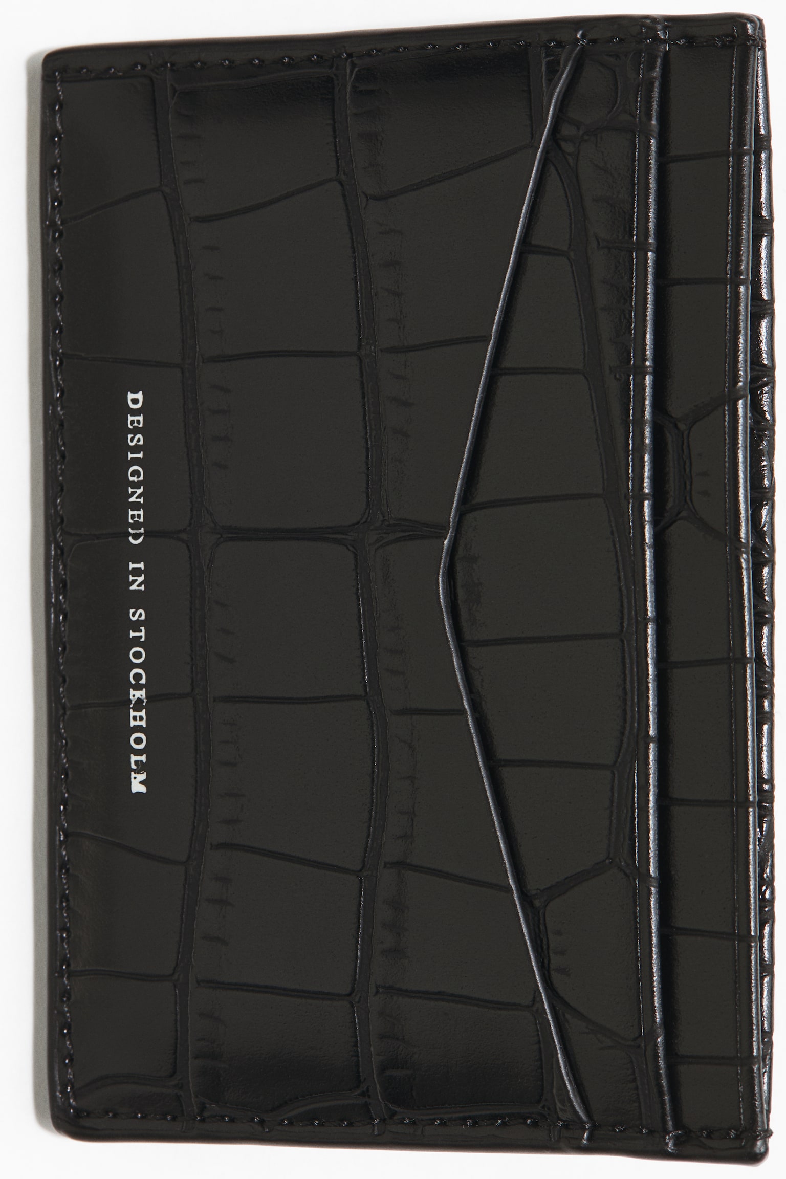 Card holder - Black/Crocodile pattern/Dark khaki green - 2