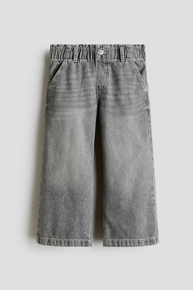 Wide Leg Paper Bag Jeans - Grau/Mattrosa/Geblümt/Helles Denimblau/Hellrosa/Denimblau/Denimgrau/Denimblau/Hellrosa/Weiß/Blau geblümt/Denimblau/Hellbeige/Geblümt/Hellrosa/Kirschen/Hellbeige/Geblümt/Weiß/Geblümt - 1