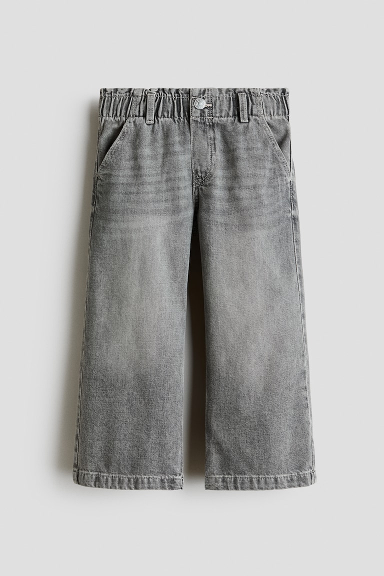 Wide Leg Farmerke s nabranim strukom