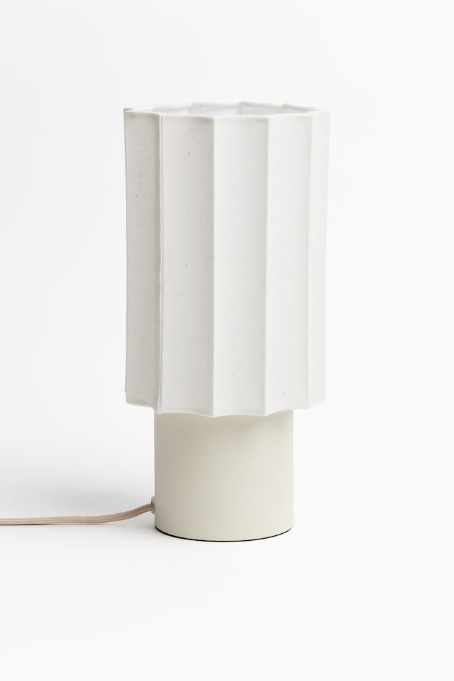 Linen-Blend Table Lamp - Light beige/white/Brown/white - 1