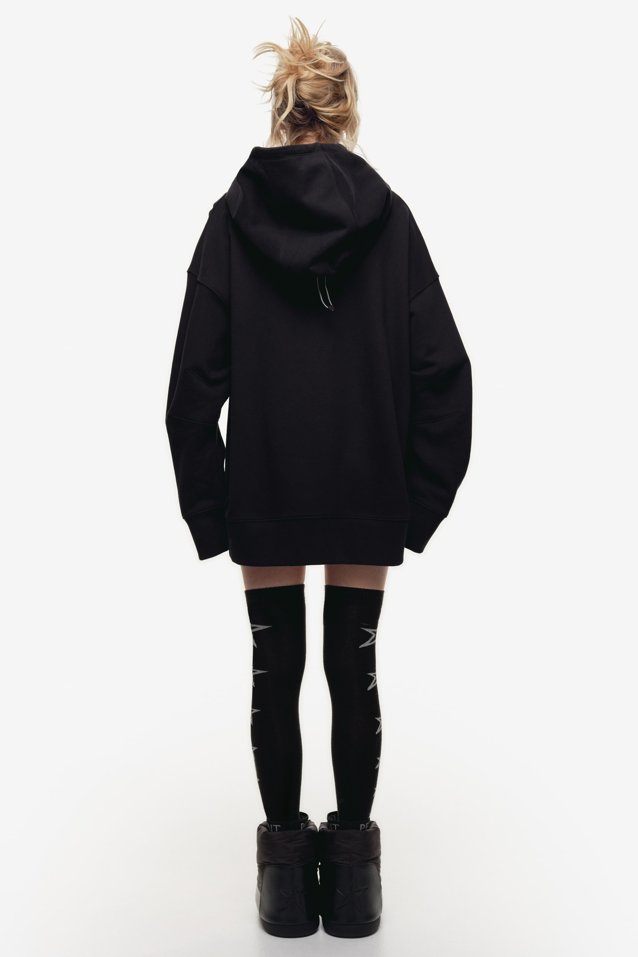 Visa större bild: Huvtröja med tryckt motiv - Svart - DAM | H&M FI 4