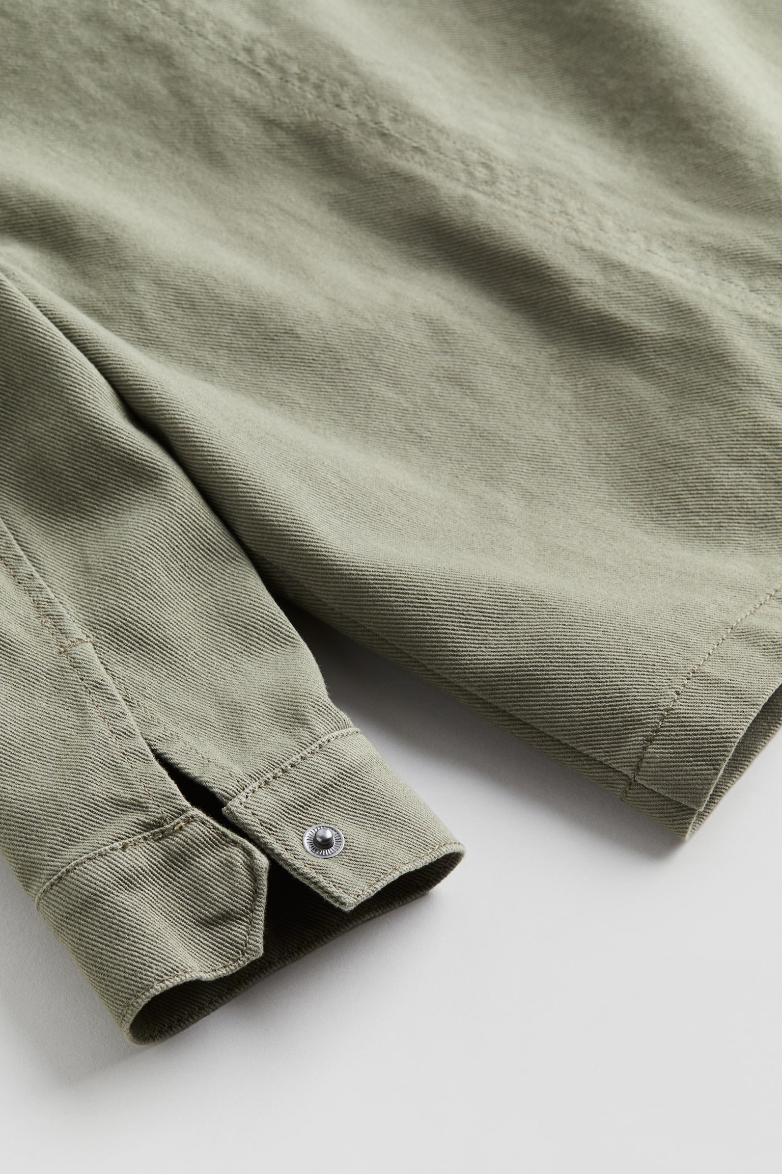 Cotton Twill Utility Jacket - Dark khaki green - 2