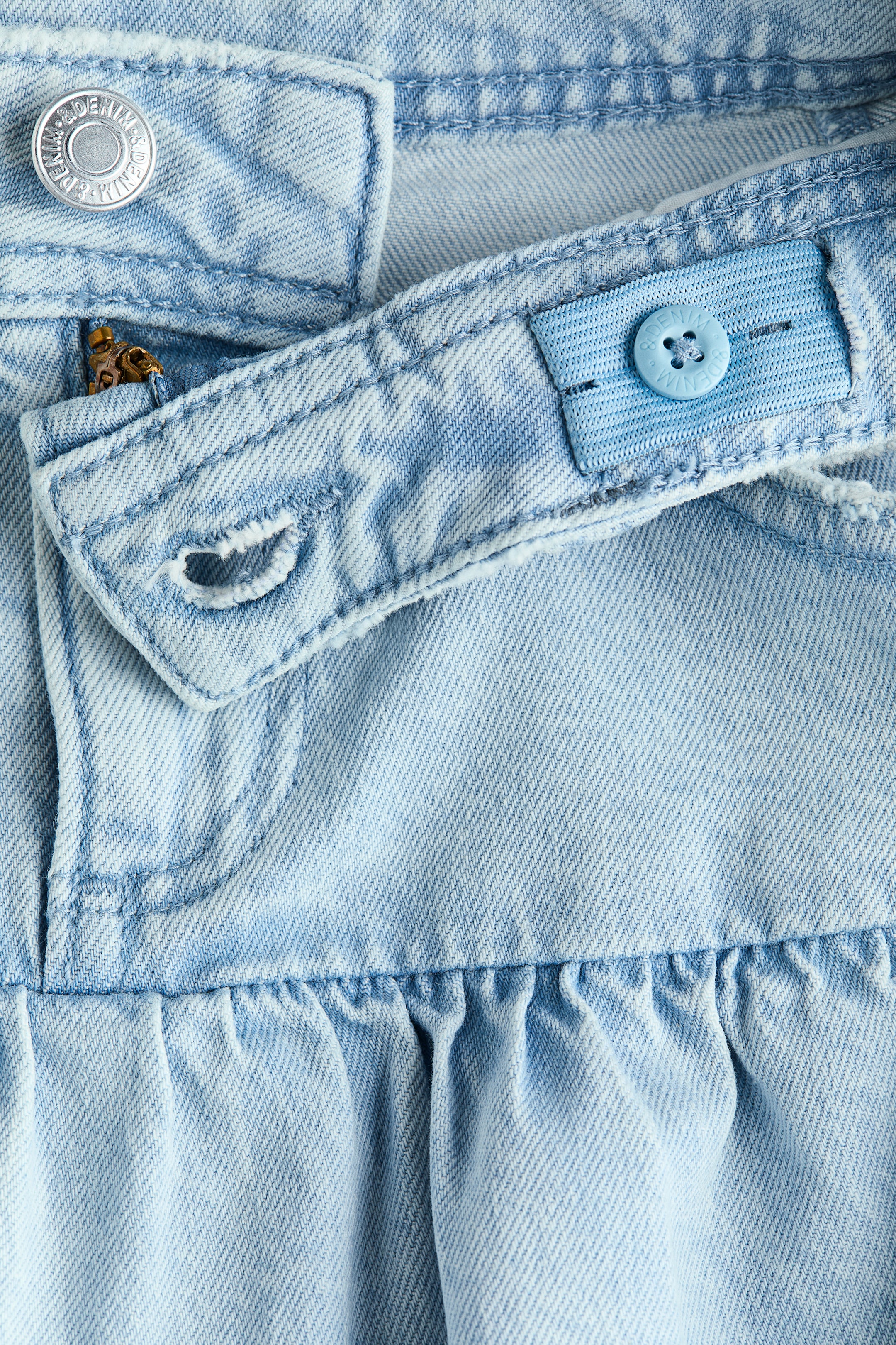 Denim Ruffle Skirt