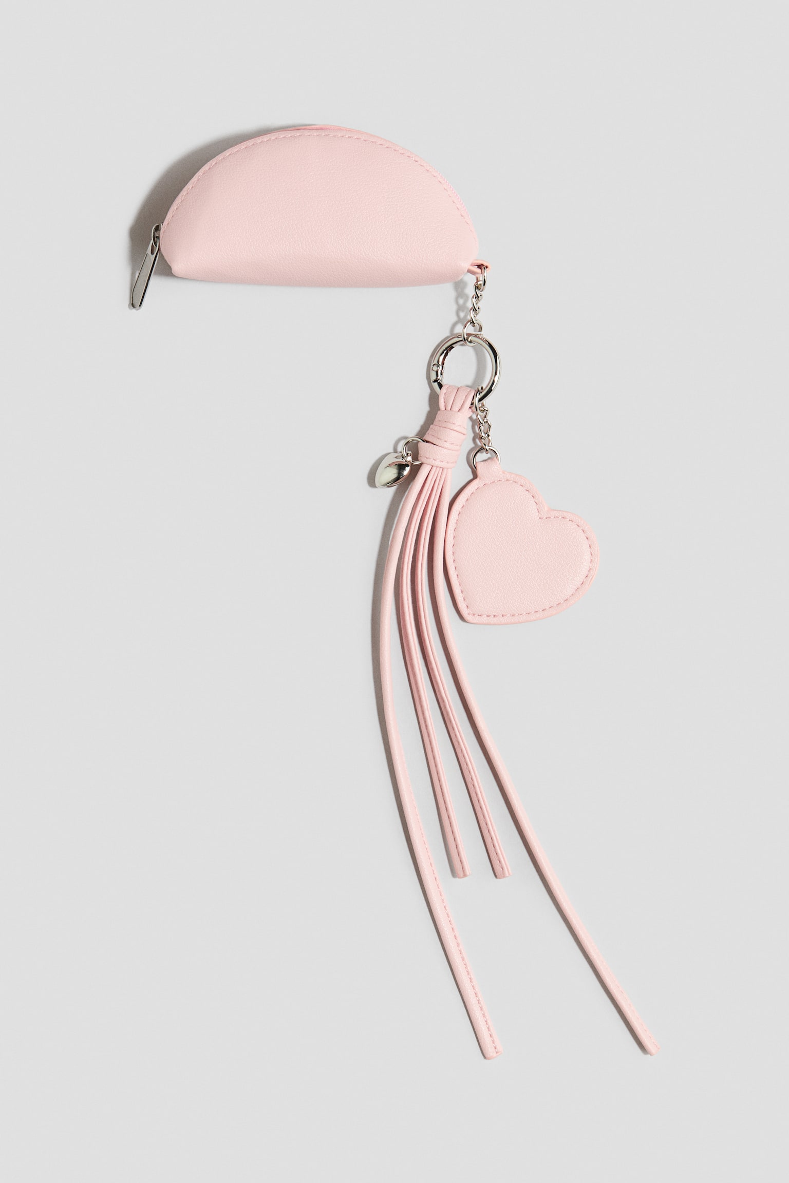 Bag charm - Light pink/Silver-coloured - 1