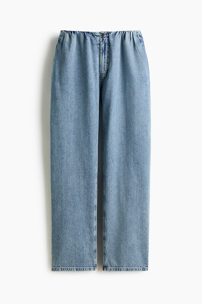 Pantaloni barrel in denim - Blu denim - 1
