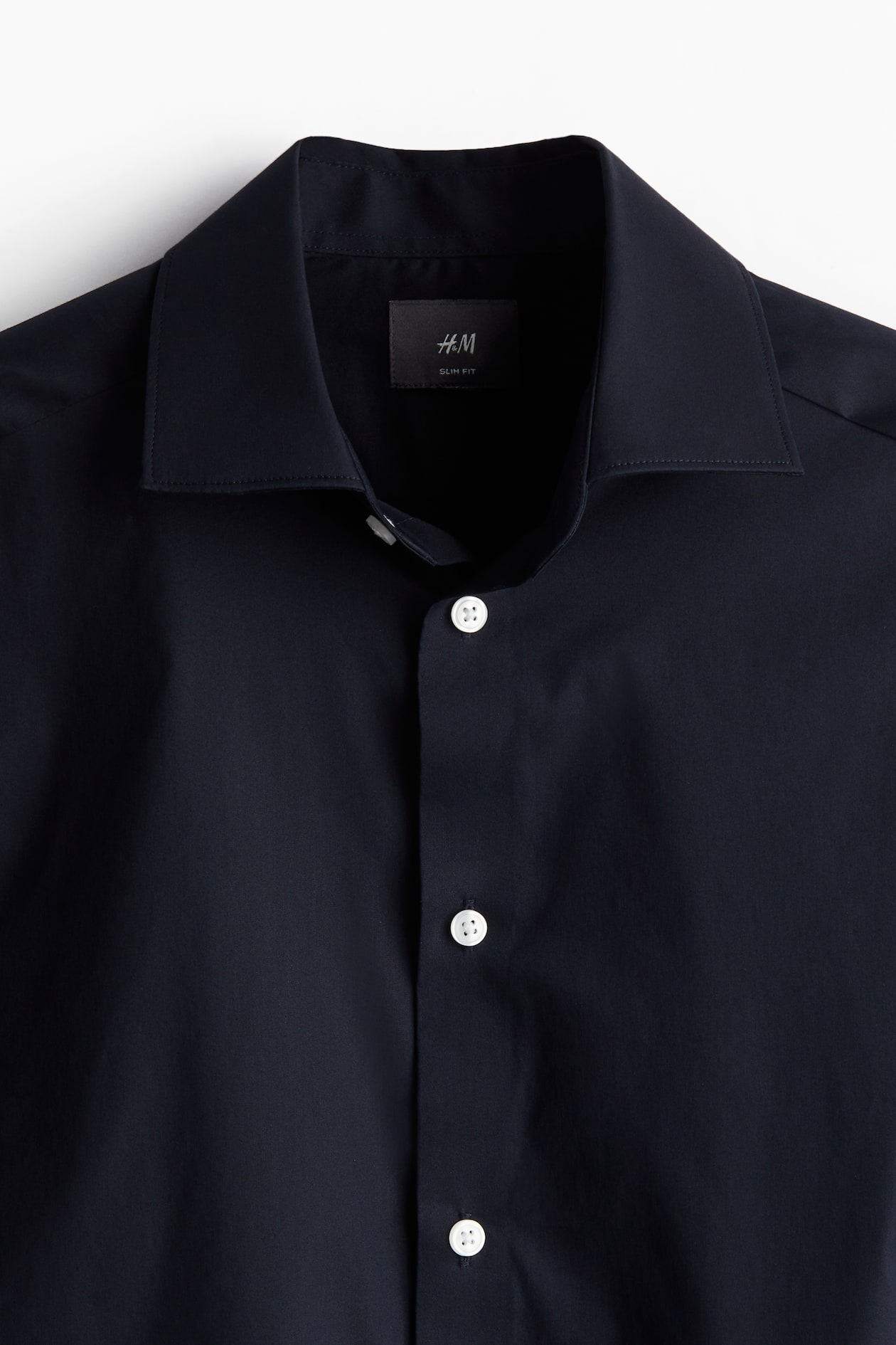 H&M Slim Fit Navy Grid Button Down Shirt MENS main image 0