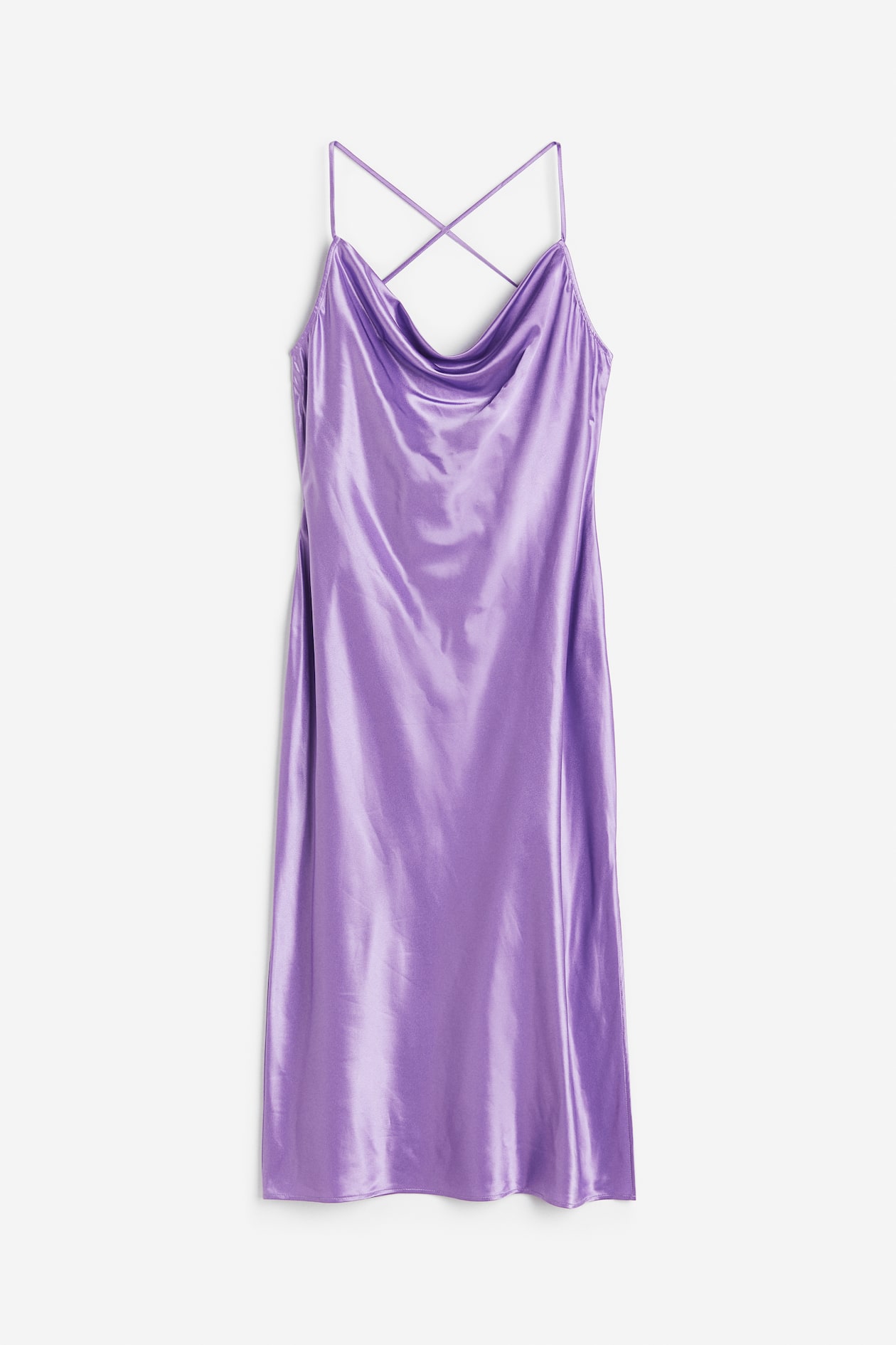 Women's Purple Satin slip dress | H&M MY