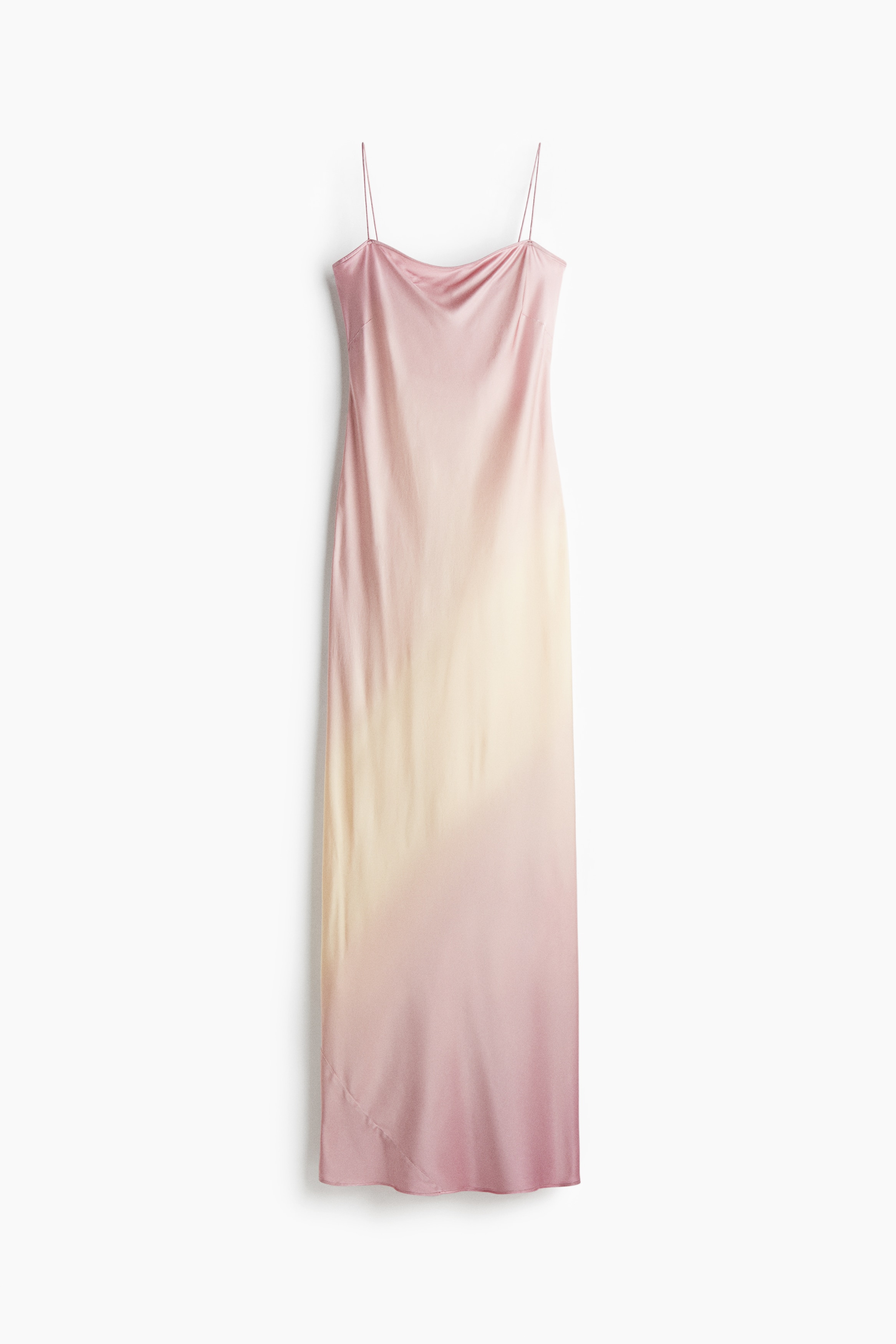 Dames - Sunset Gradient Satin Slip Maxi Dress - Size: XS  - H&M