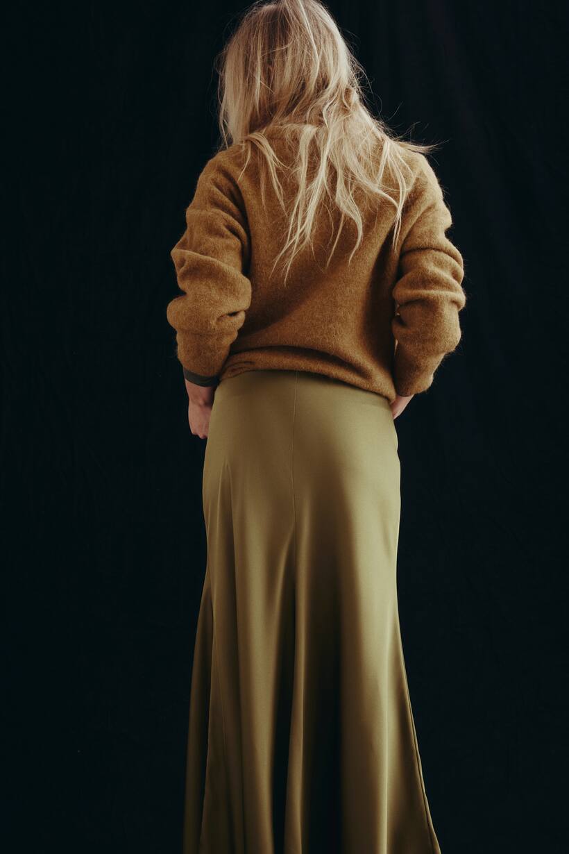 Jupe Longue En Satin – Taille Haute Réglable – Style élégant Et Confortable – Du Bureau à La Soirée