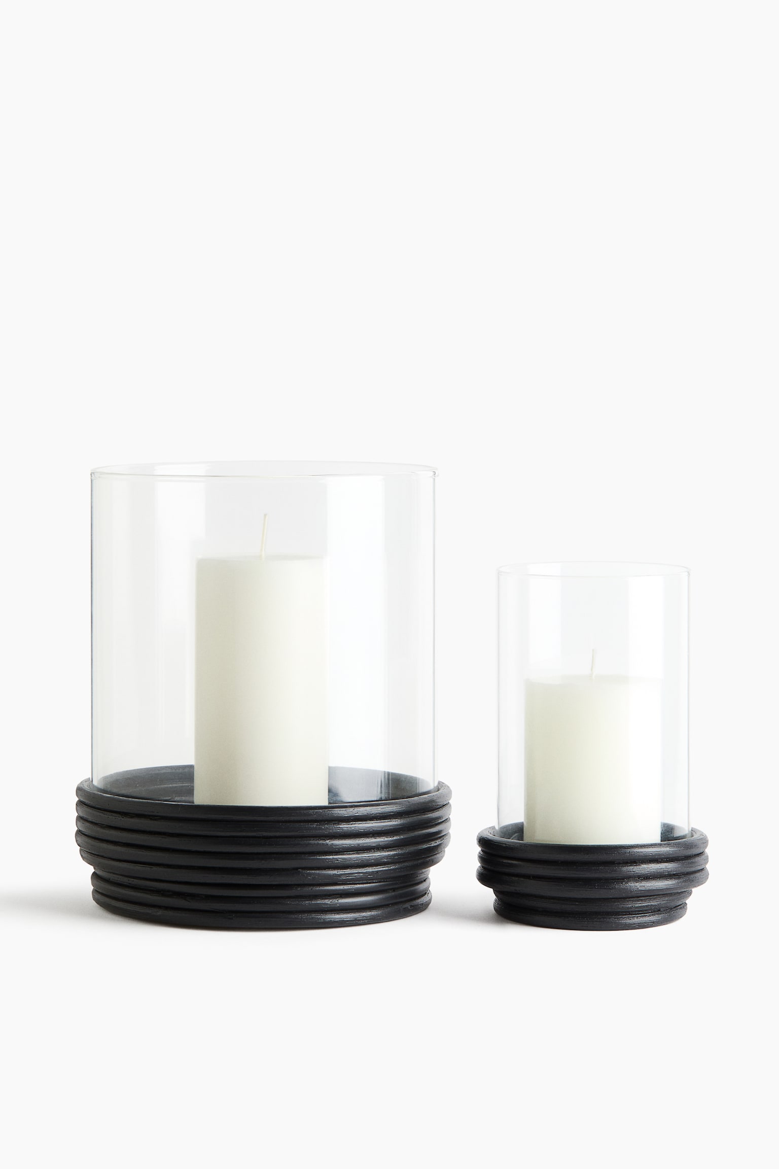 Small glass lantern - Black - 4