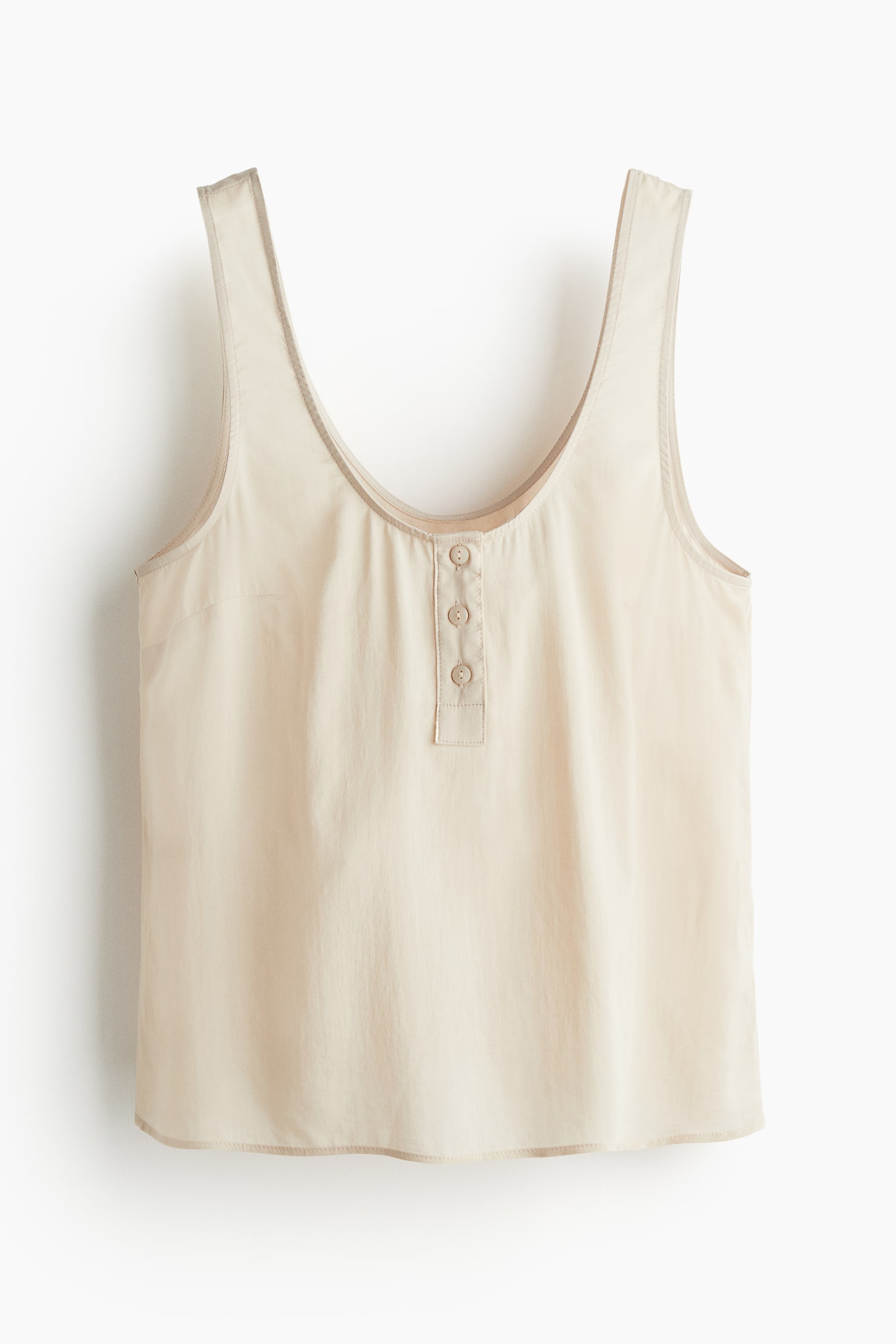 Button Front Tank - Light beige/Dark grey/White - 2