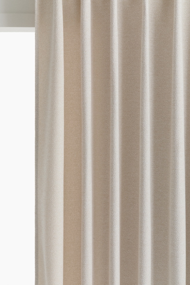 2-pack extra-long bouclé curtain lengths - Beige/Greige - 1